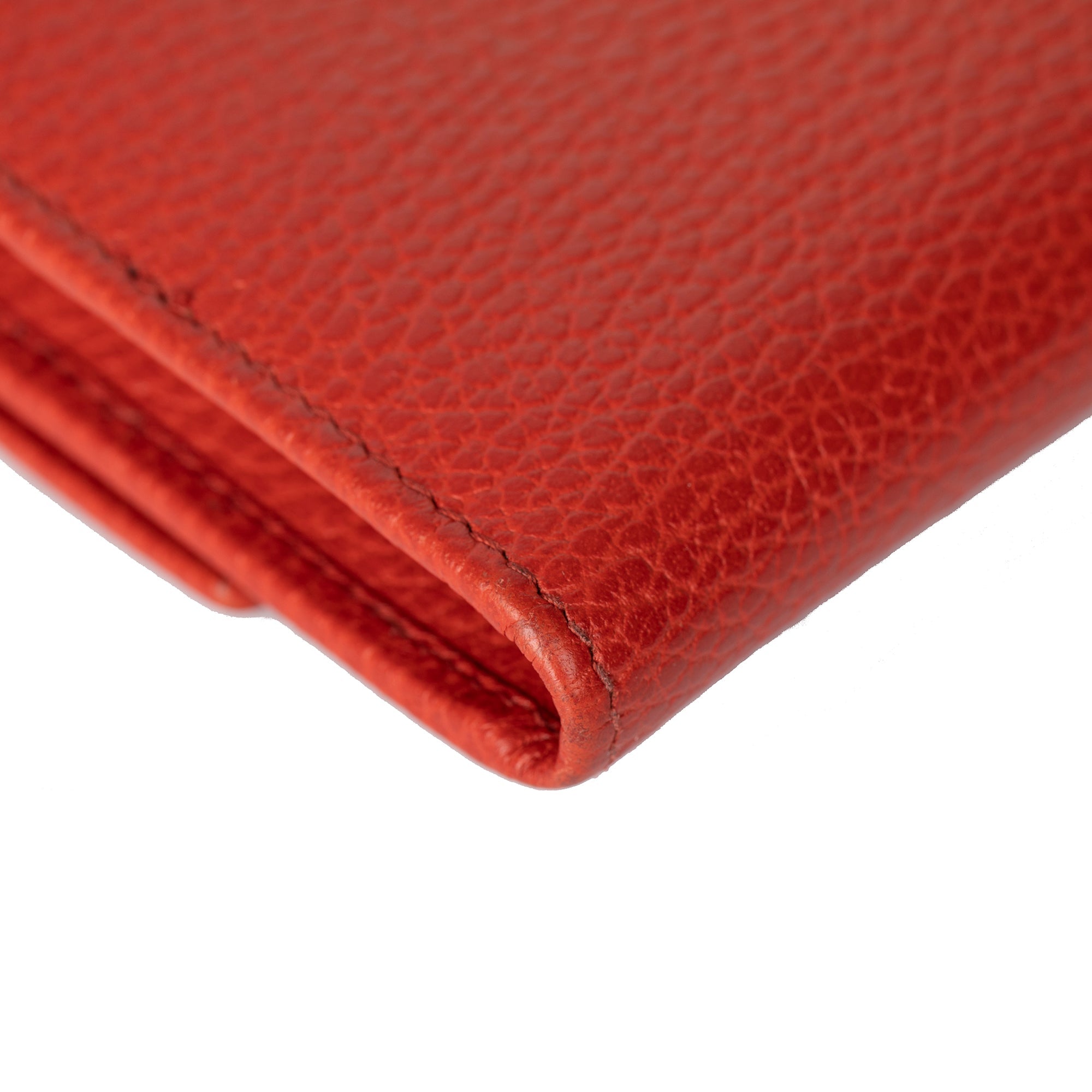 Gucci Red Leather Swing Continental Wallet w/ Box