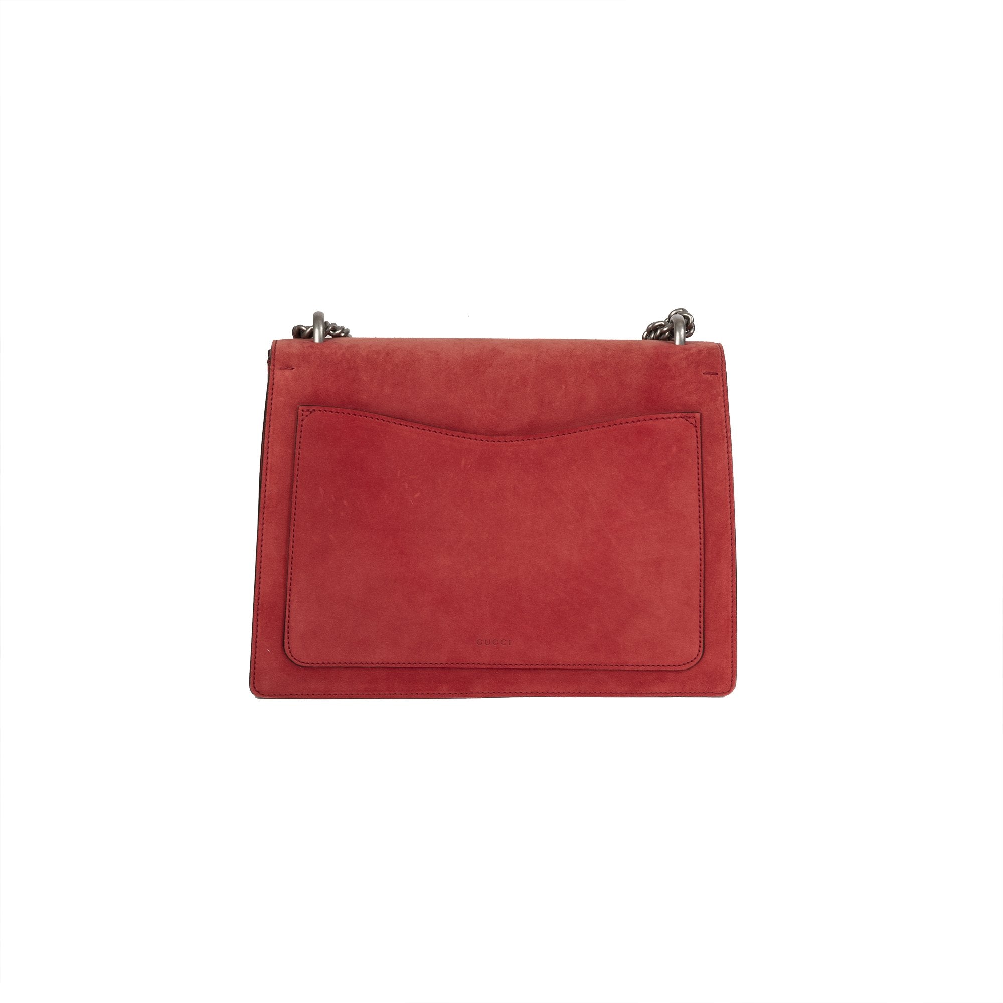 Gucci Red Suede Dionysus Medium Shoulder Bag w/ Box