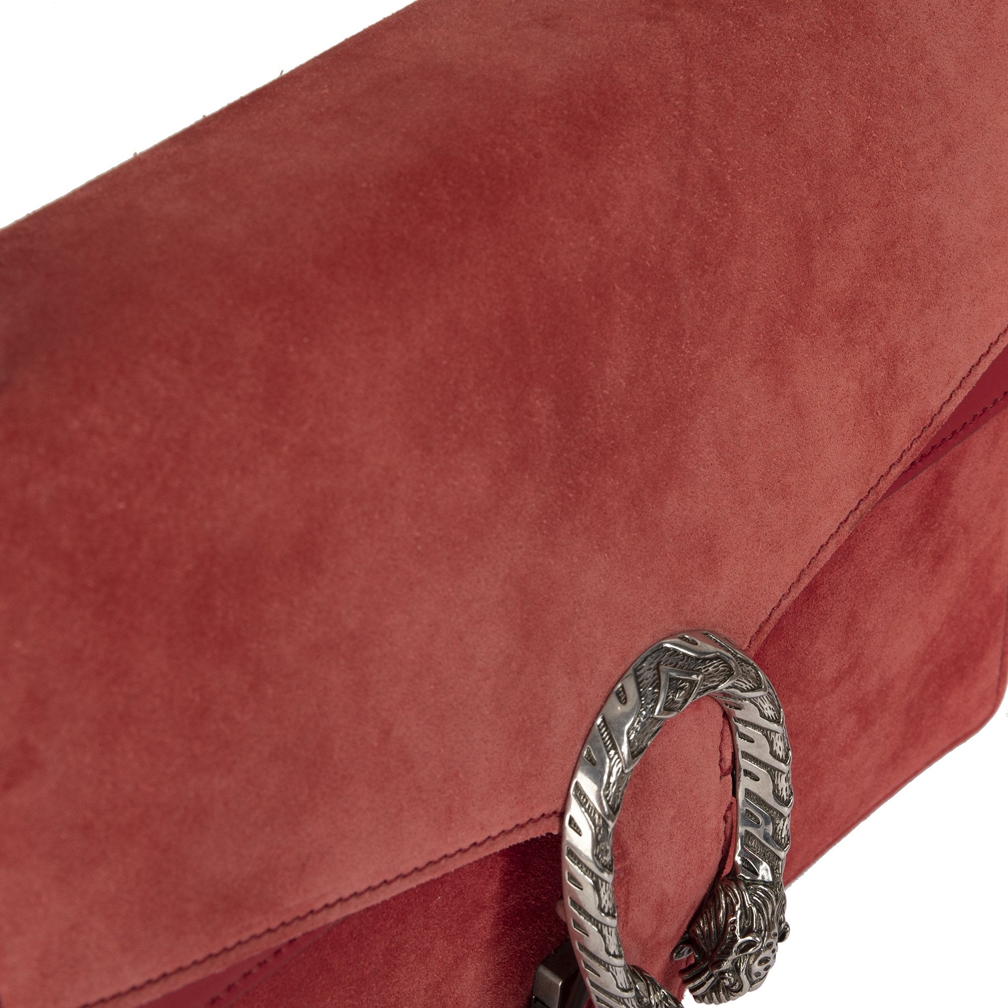 Gucci Red Suede Dionysus Medium Shoulder Bag w/ Box