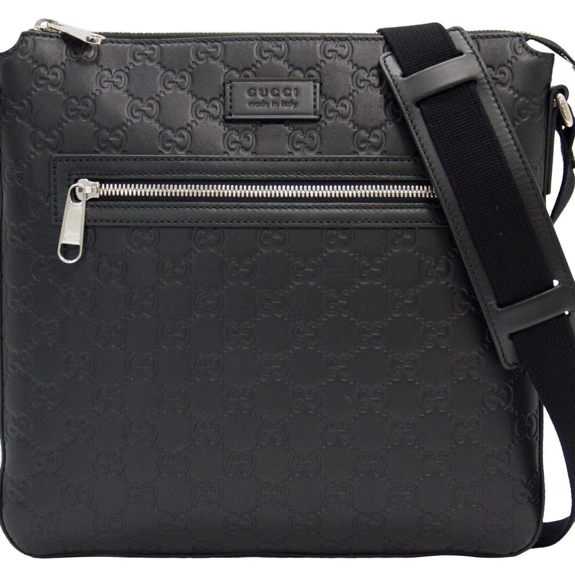 Gucci Signature Leather Messenger Bag