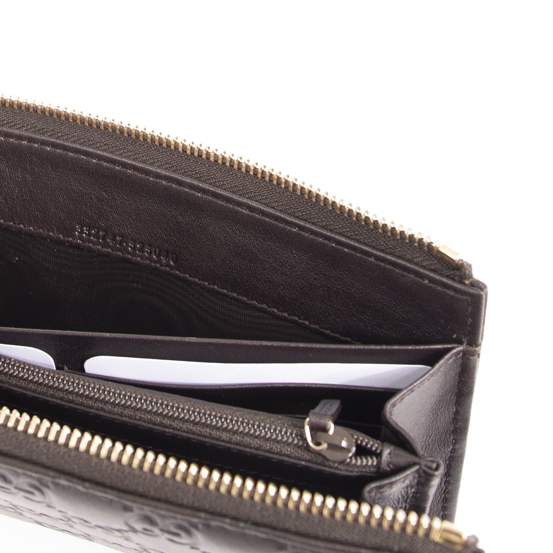 Gucci Signature Zip Around Wallet w/ Box