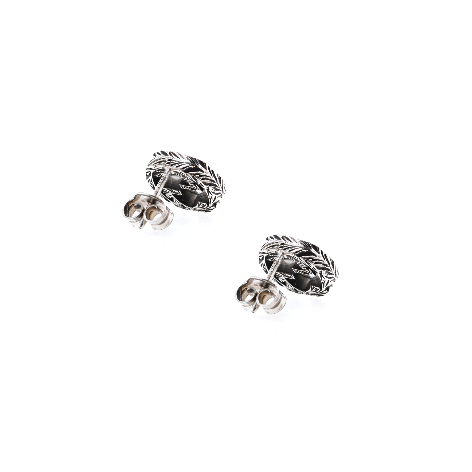 Gucci Silver Interlocking G Stud Earrings w/ Box