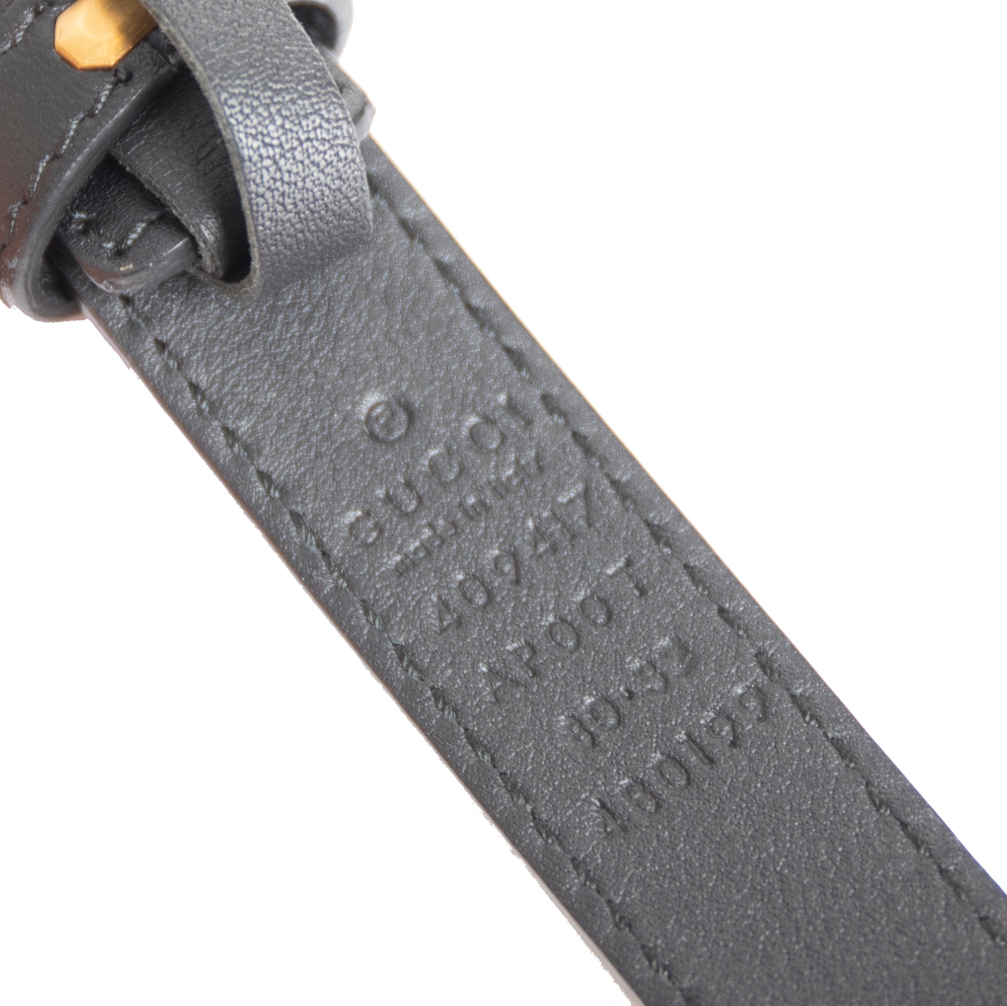 Gucci Skinny Leather Belt with Double G Buckle