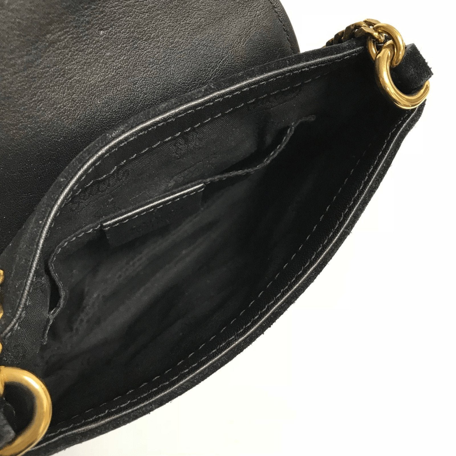 Gucci Small 1973 Black Suede Shoulder Bag