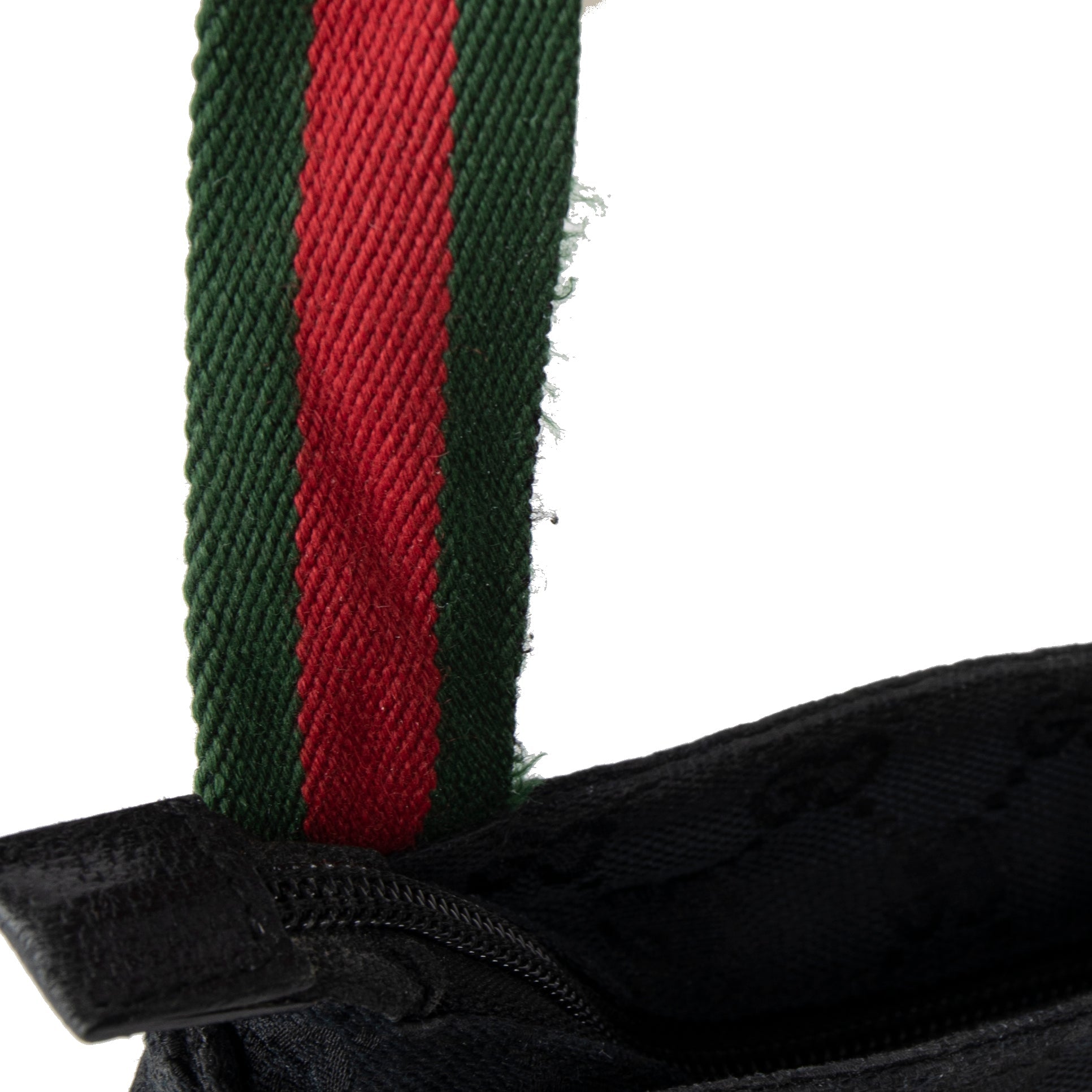 Gucci Small Black GG Canvas Web Crossbody Bag w/ Box