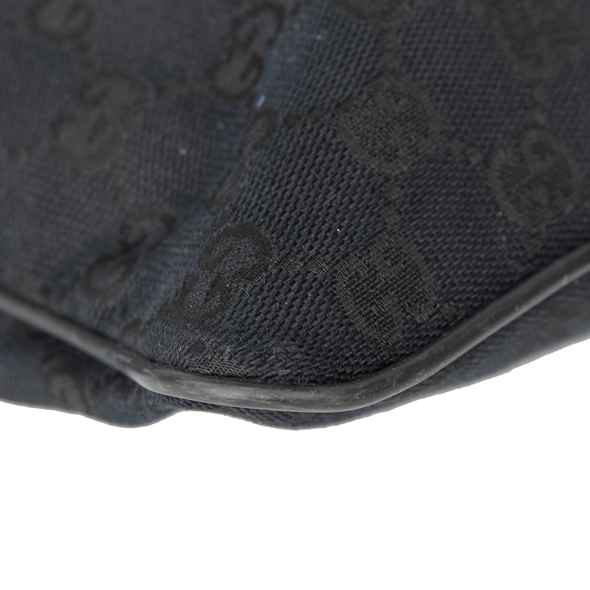 Gucci Small Black GG Canvas Web Crossbody Bag w/ Box