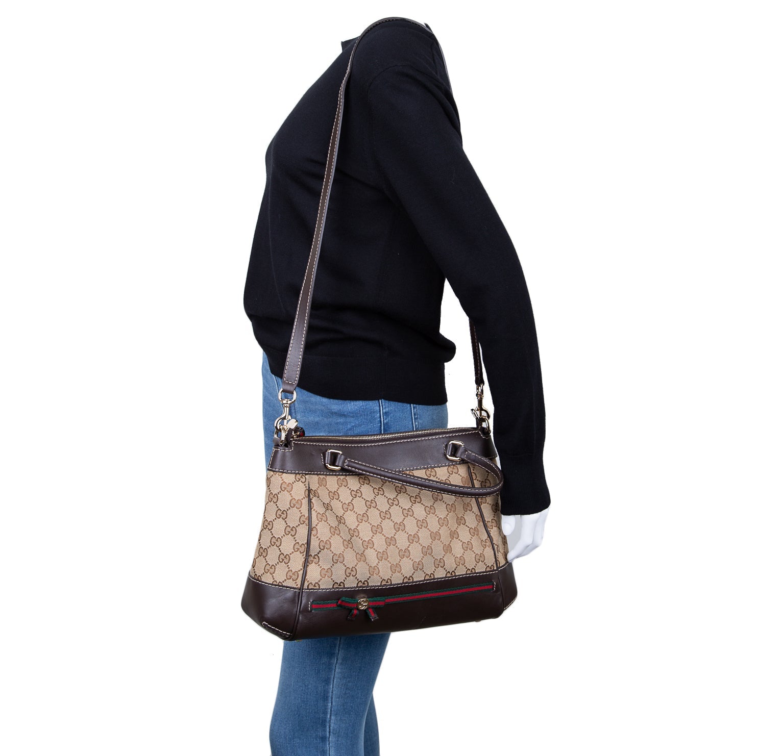 Gucci Small GG Canvas Mayfair Convertible Tote w/ Strap