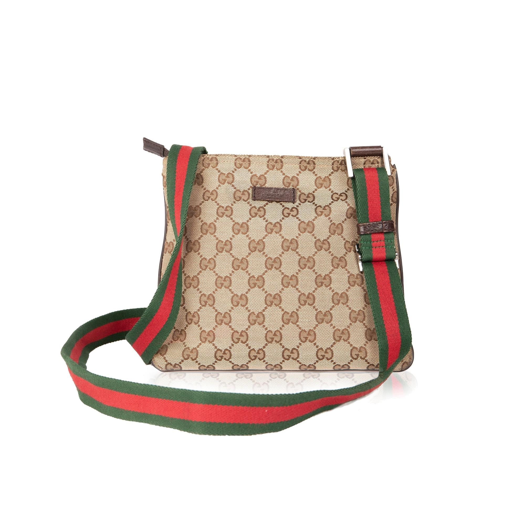 Gucci Small GG Canvas Web Crossbody Bag