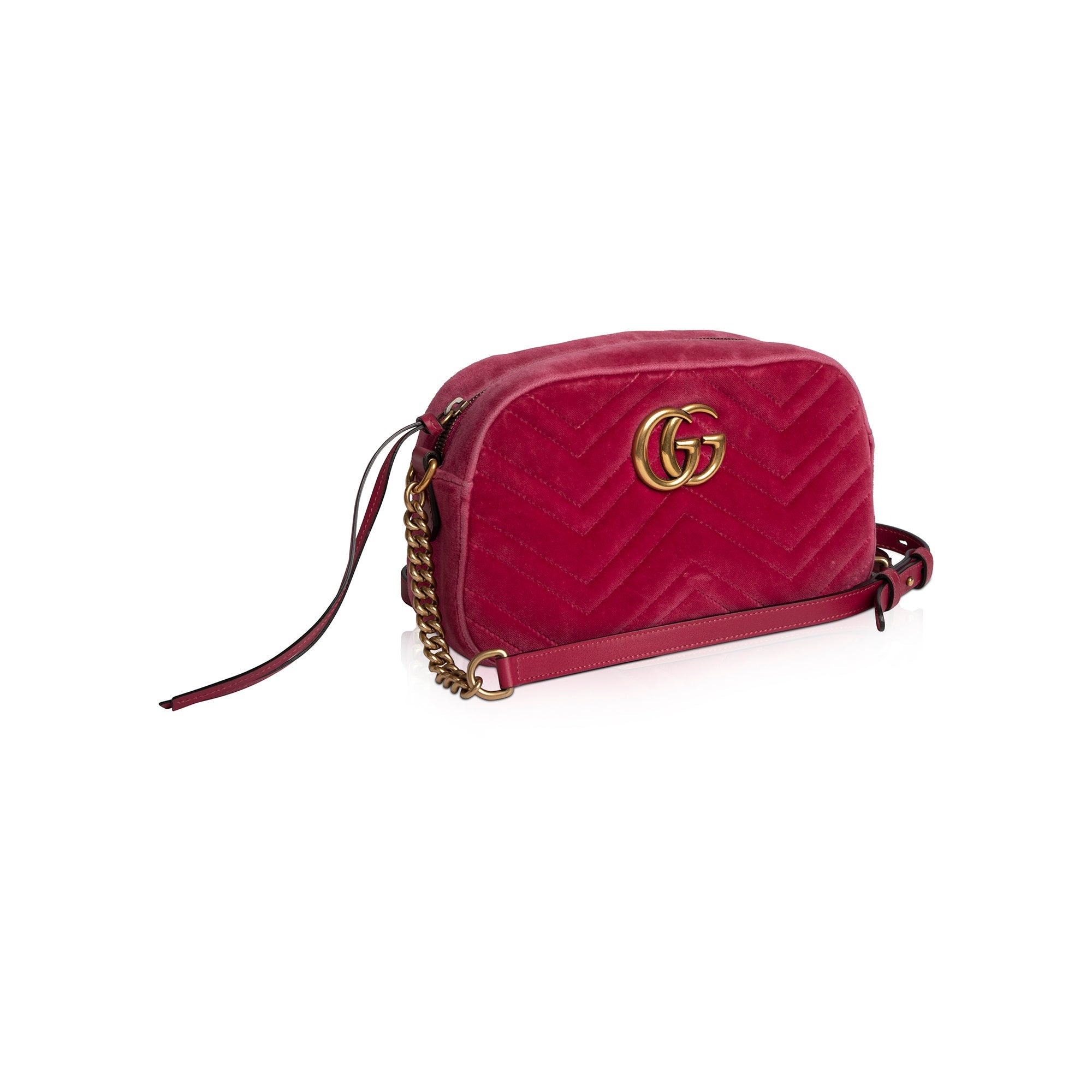 Gucci Small GG Marmont Matelasse Velvet Shoulder Bag w/ Box