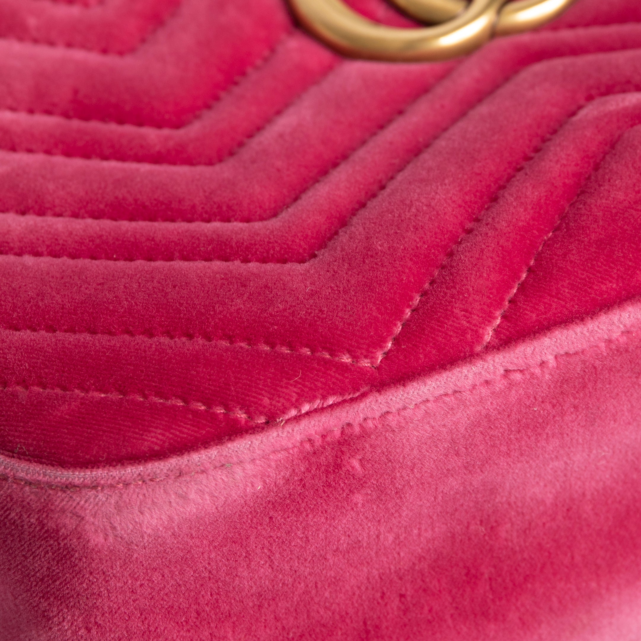 Gucci Small GG Marmont Matelasse Velvet Shoulder Bag w/ Box