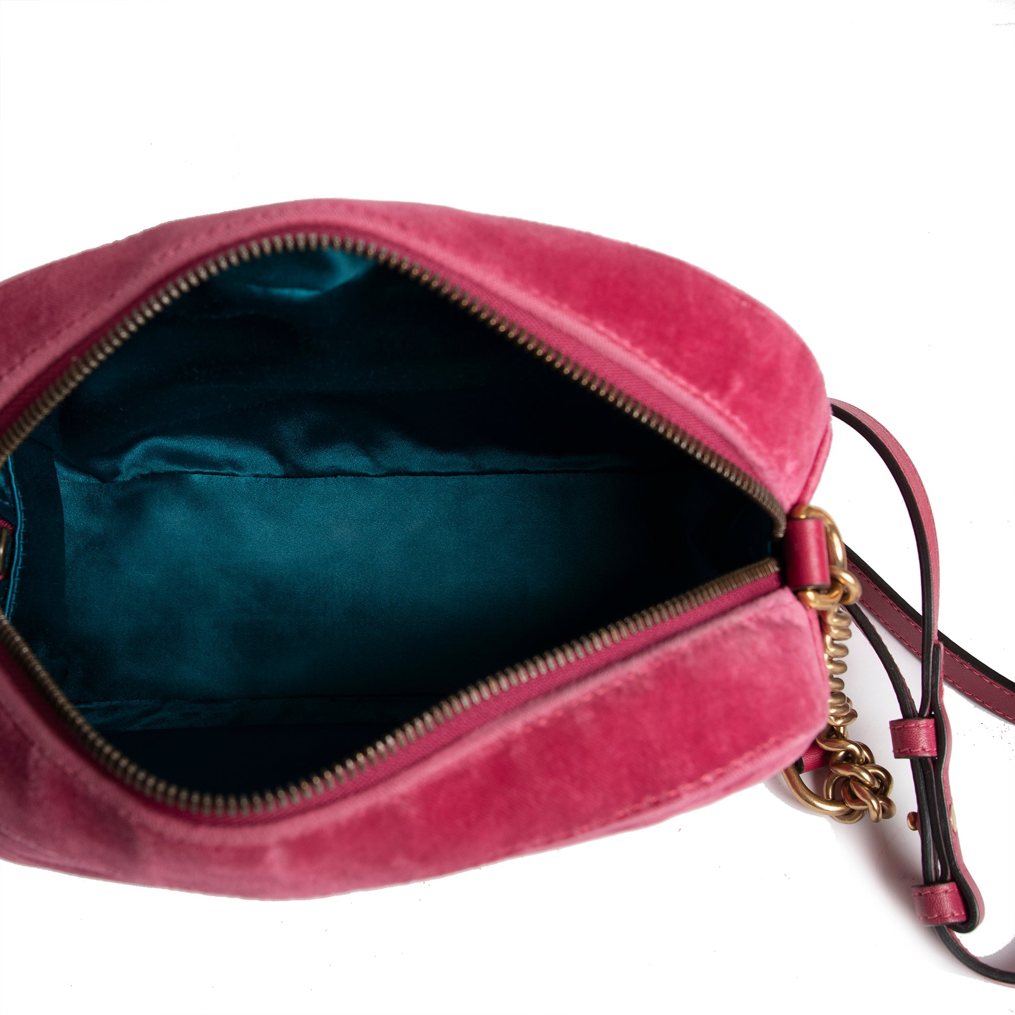 Gucci Small GG Marmont Matelasse Velvet Shoulder Bag w/ Box