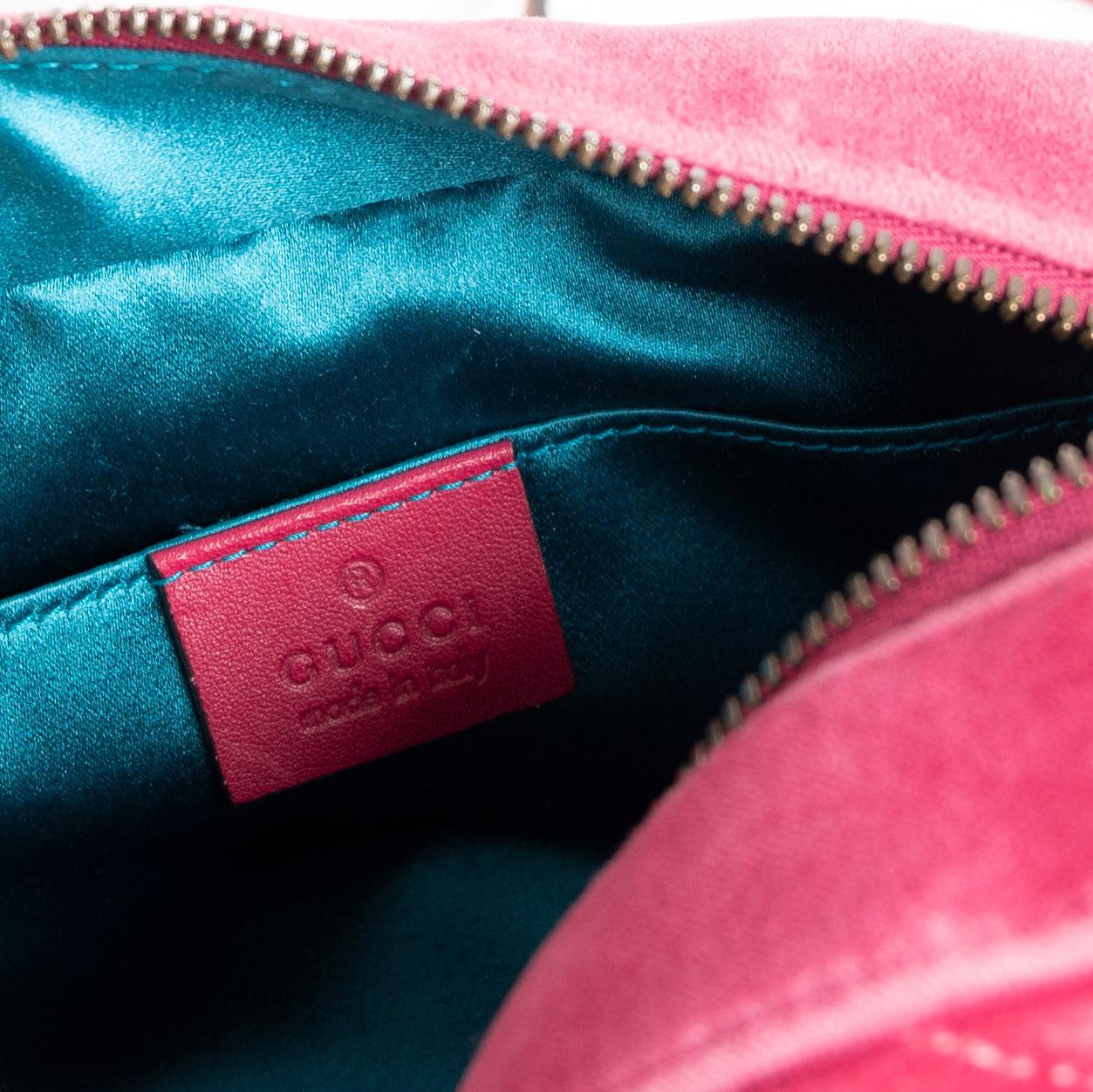 Gucci Small GG Marmont Matelasse Velvet Shoulder Bag w/ Box
