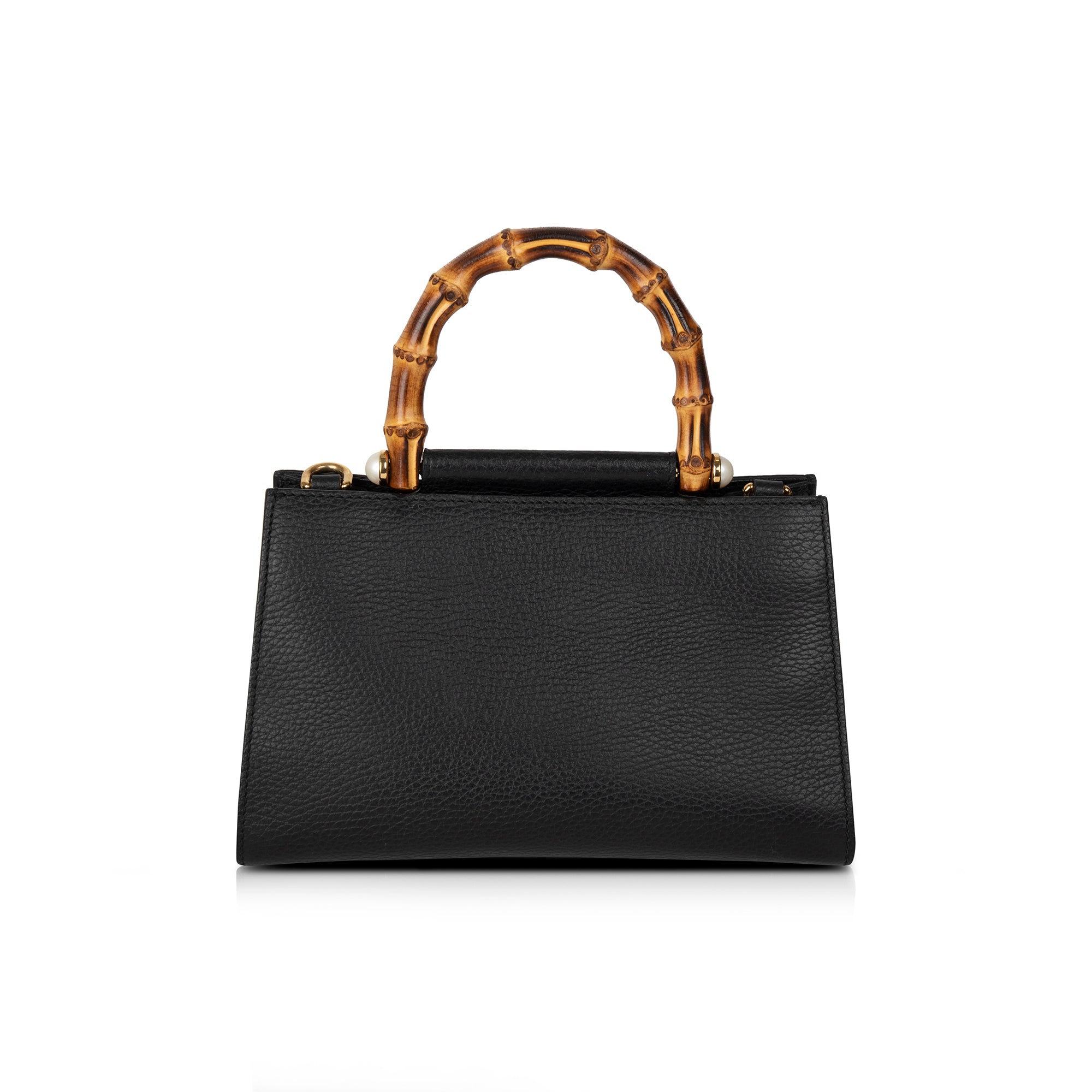 Gucci Small Nymphaea Web Bamboo Top Handle Bag