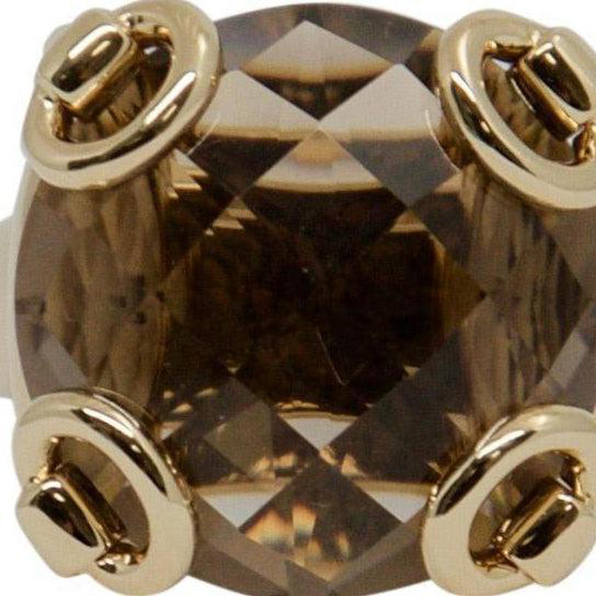 Gucci Smoky Quartz Horsebit Cocktail Ring