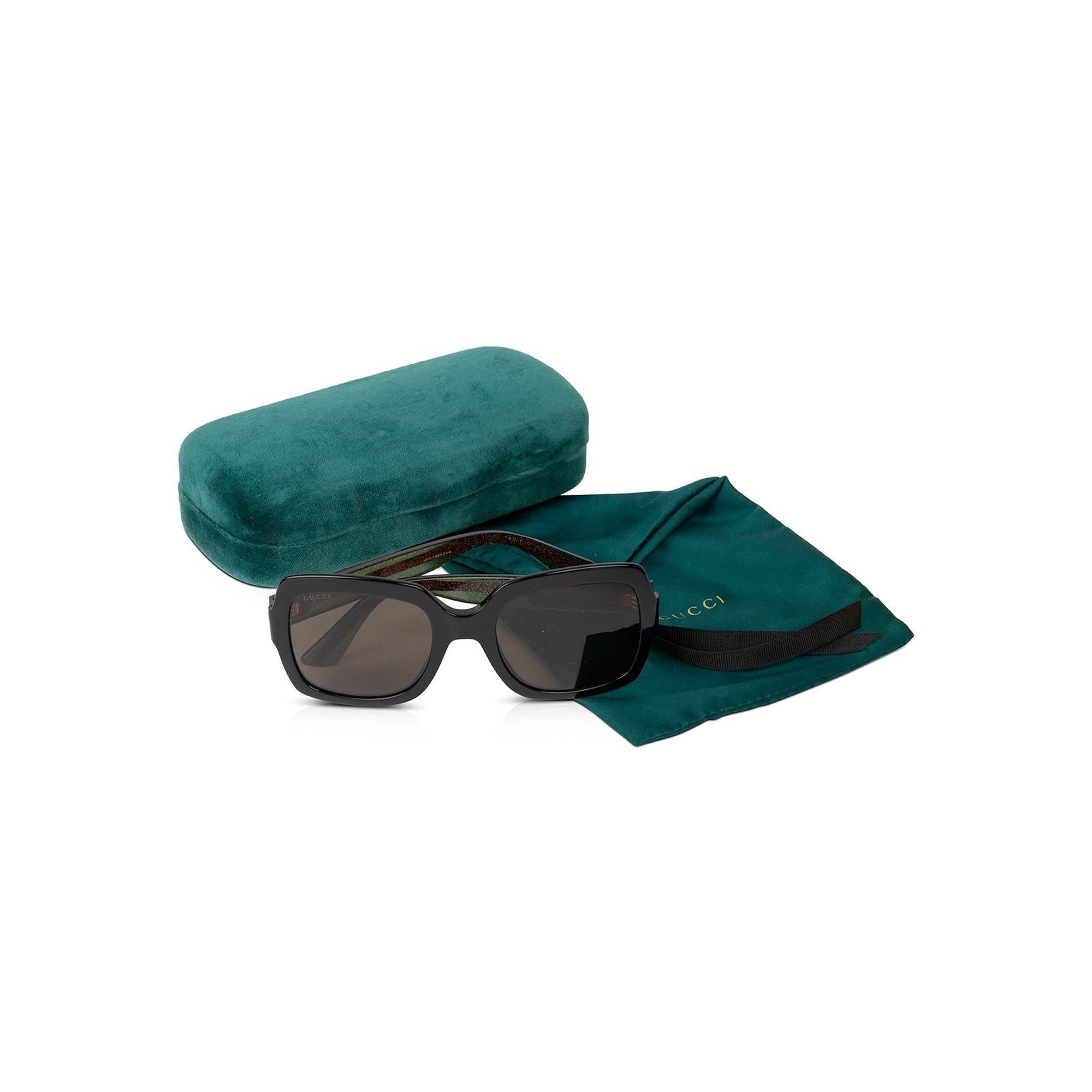 Gucci Square Web Sunglasses w/ Case