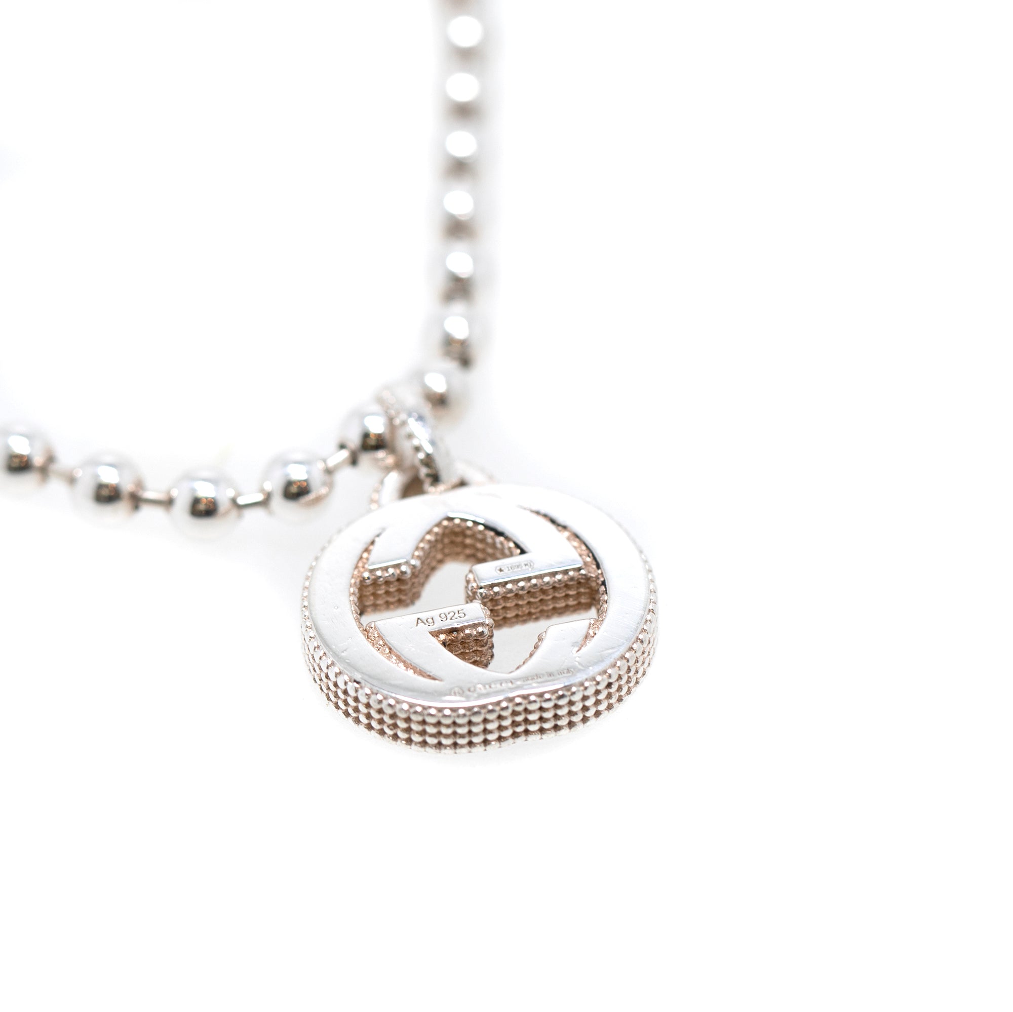 Gucci Sterling Silver Interlocking G Bracelet