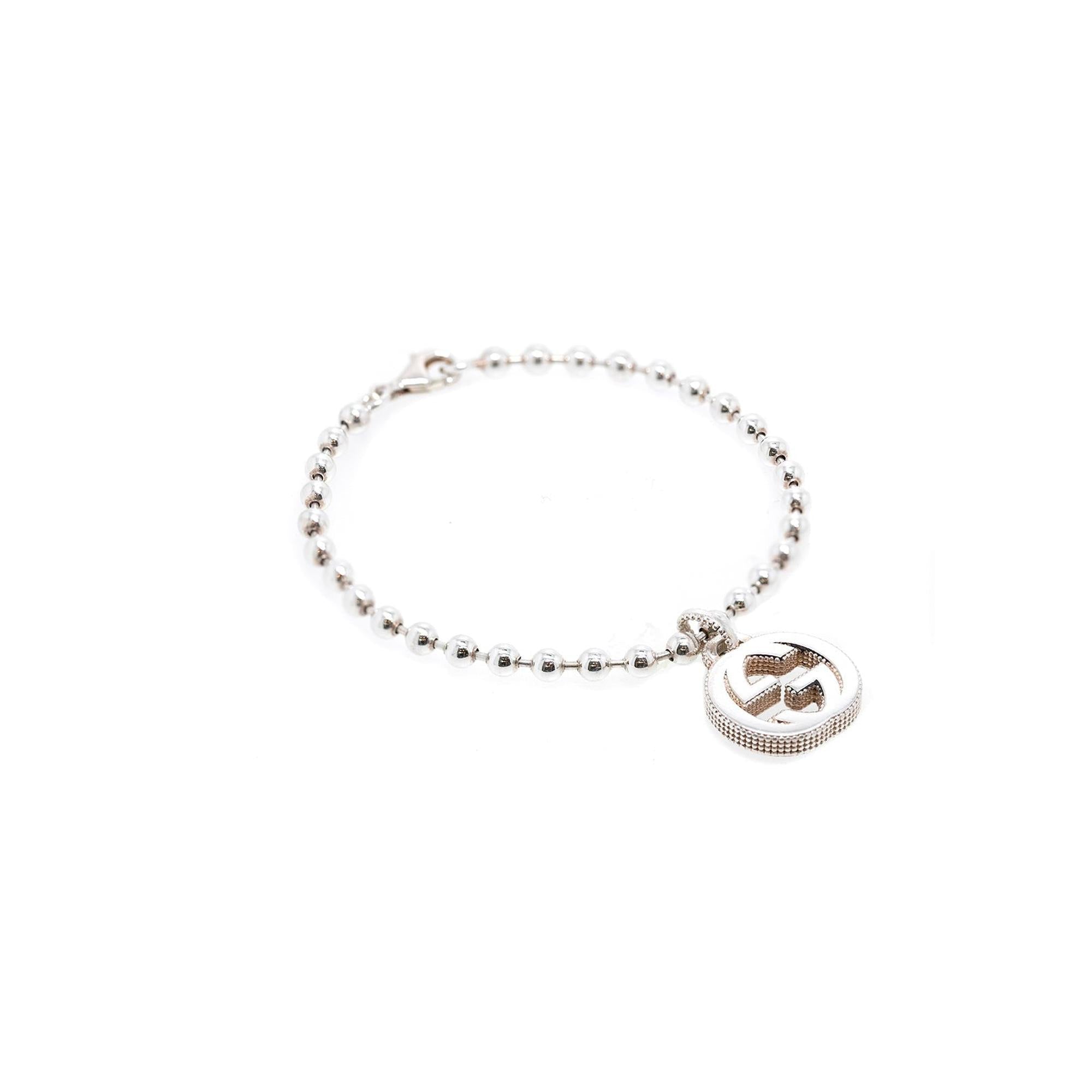 Gucci Sterling Silver Interlocking G Bracelet