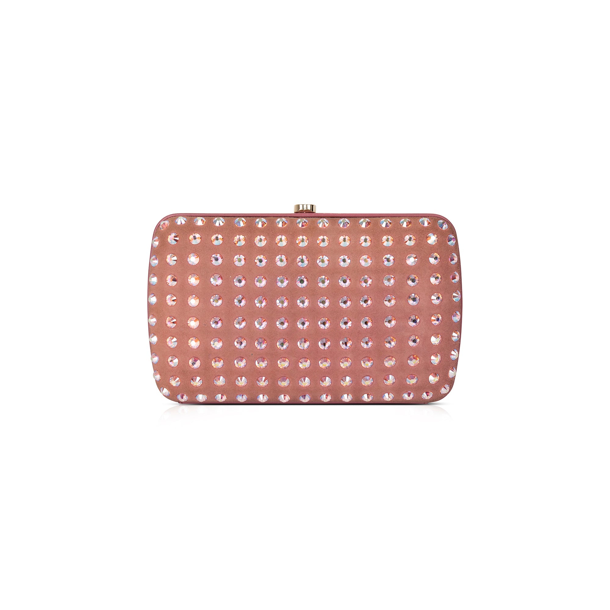 Gucci Suede Crystal Broadway Evening Clutch