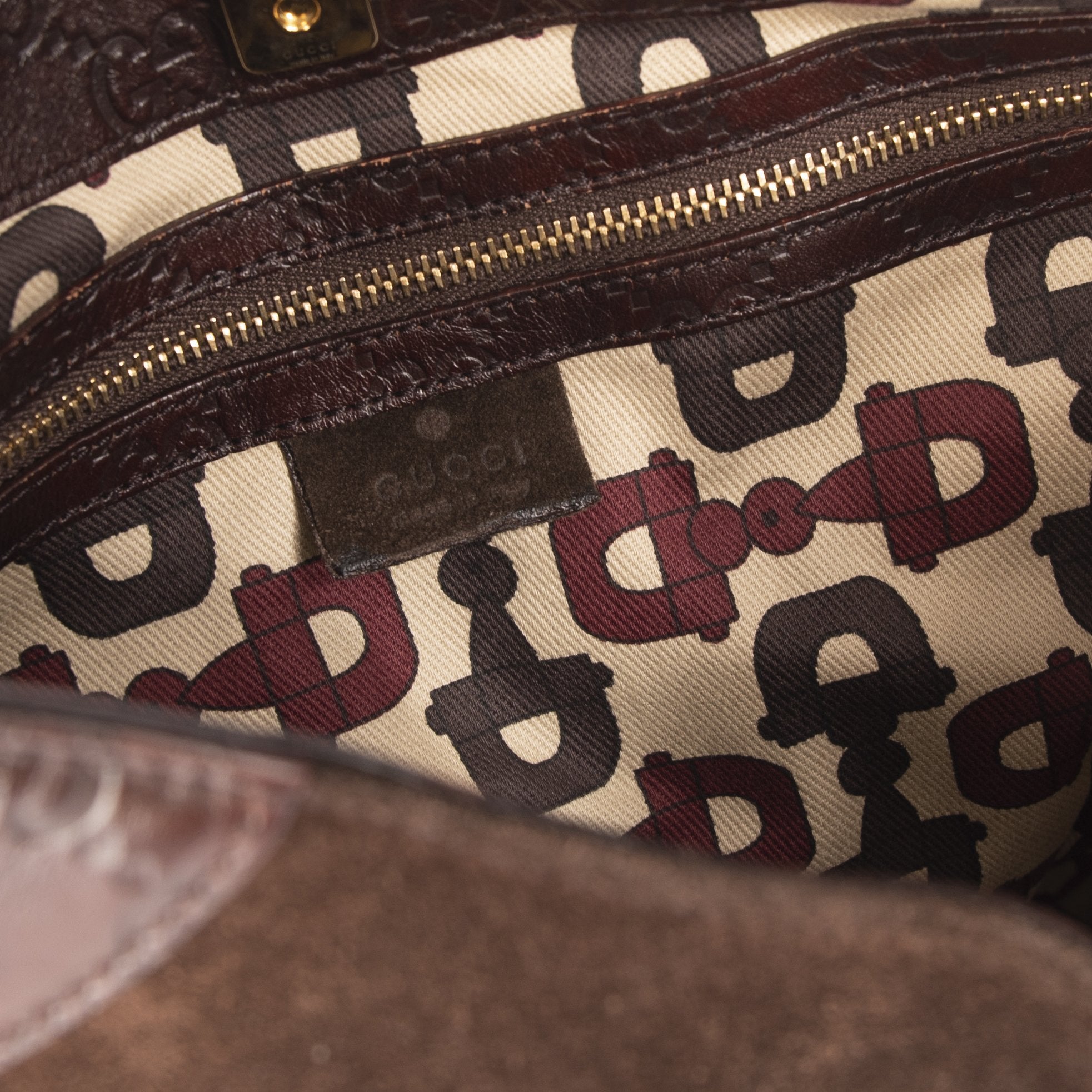 Gucci Suede Guccissima Hasler Hobo