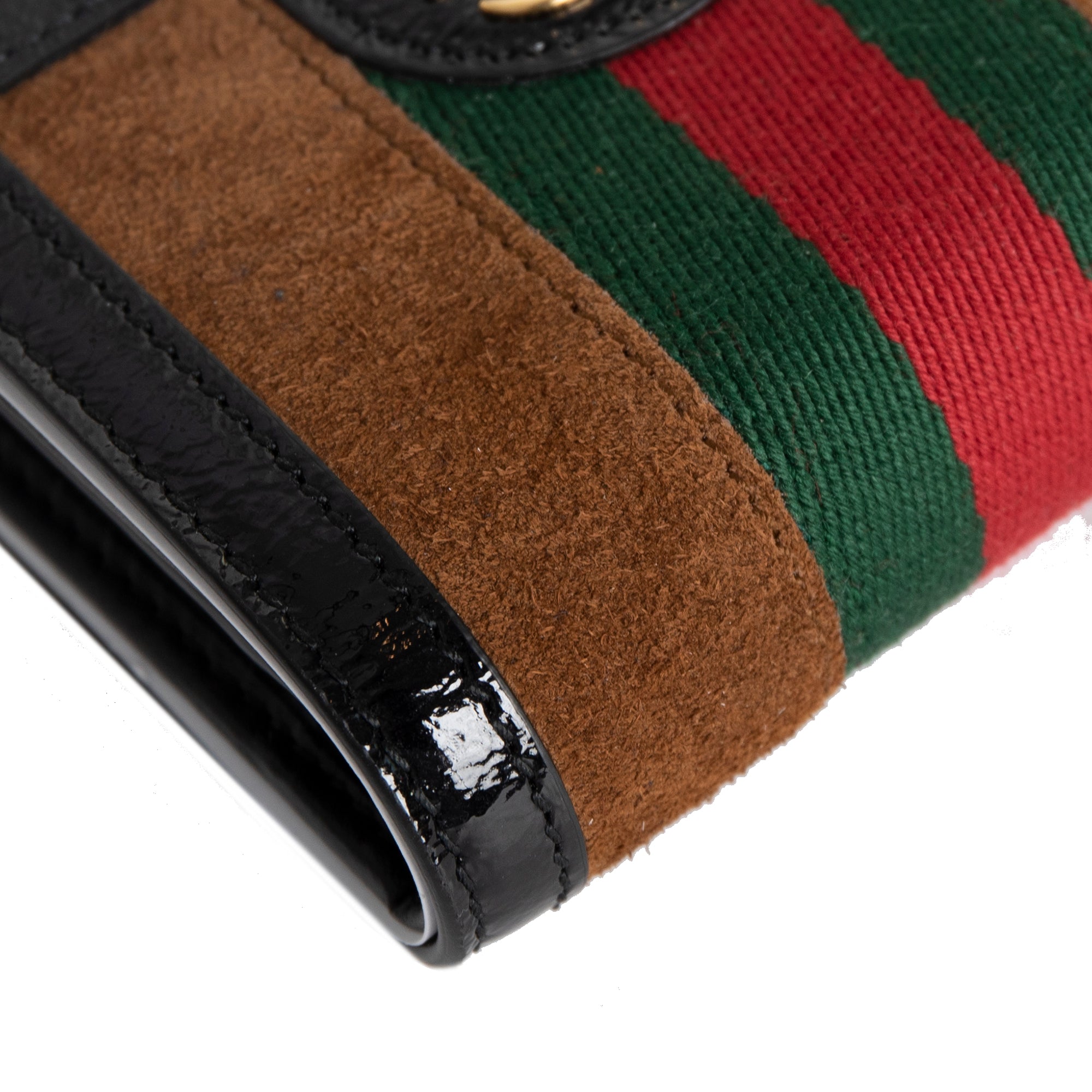 Gucci Suede Ophidia GG Card Case Wallet w/ Box