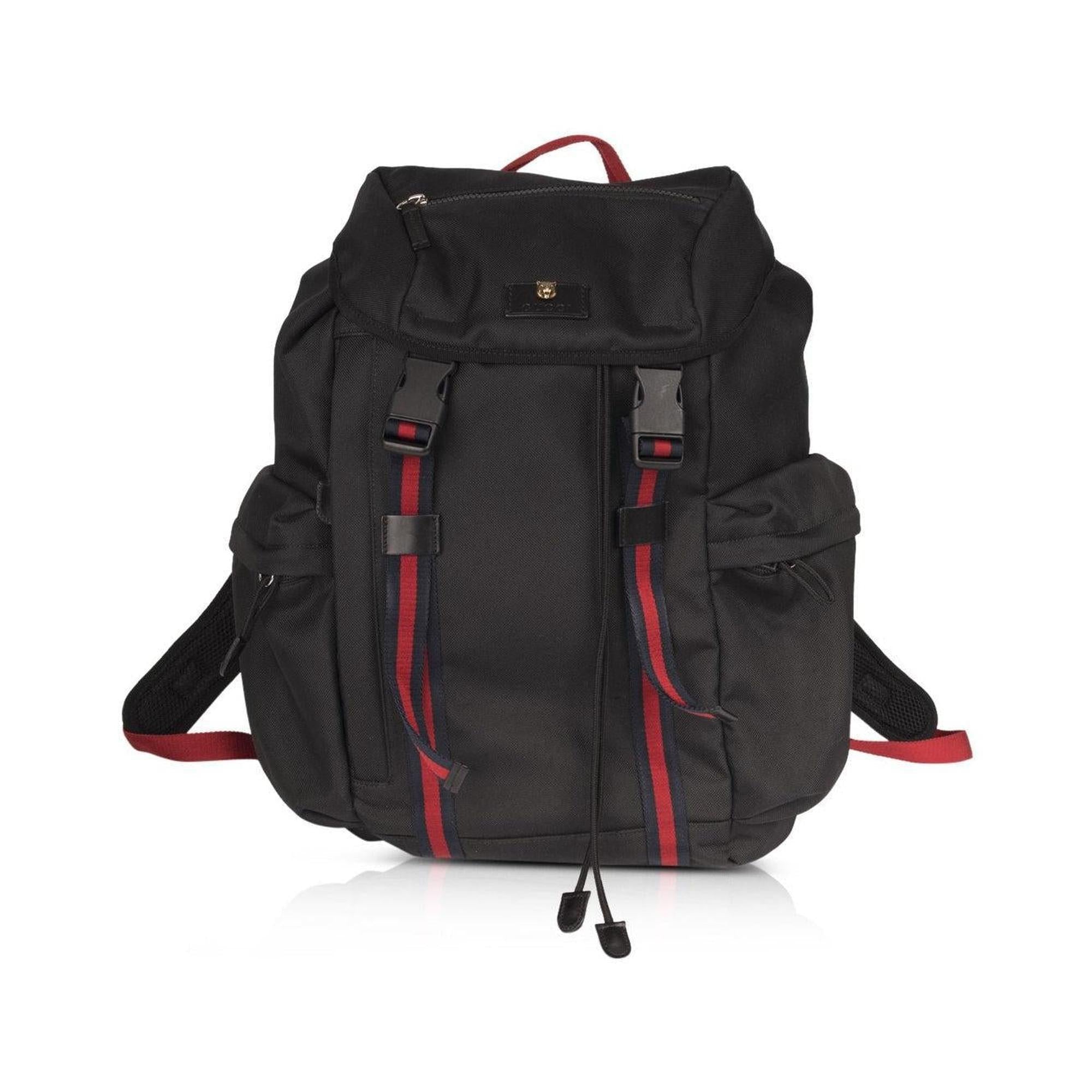 Gucci Techno Animalier Web Backpack