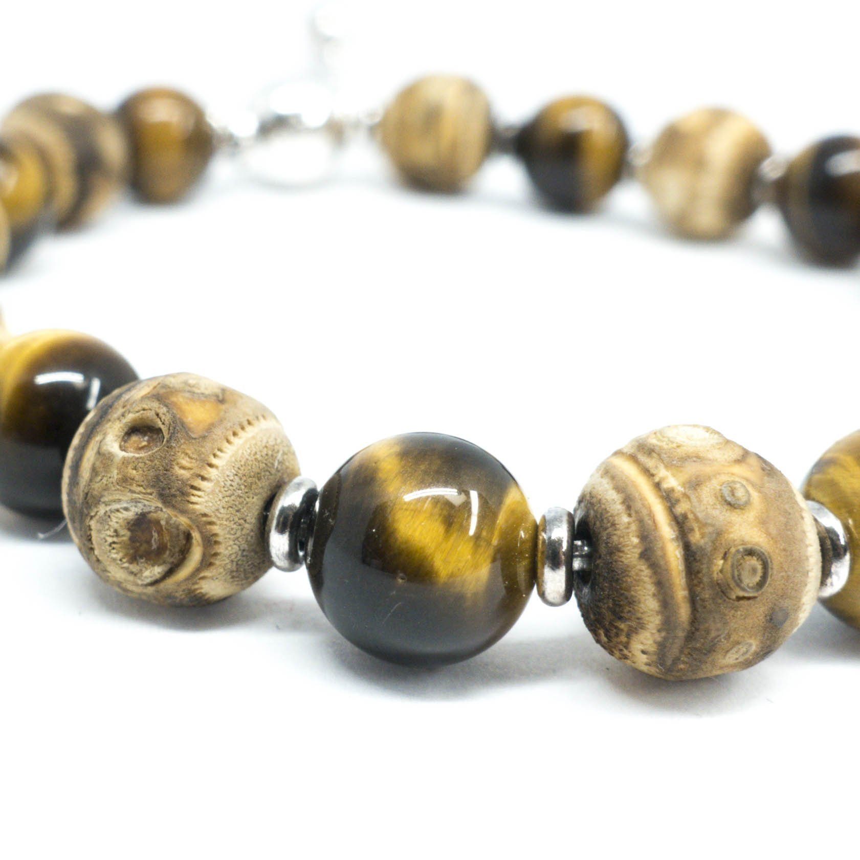 Gucci Tiger's Eye and Bamboo Bead Bracelet