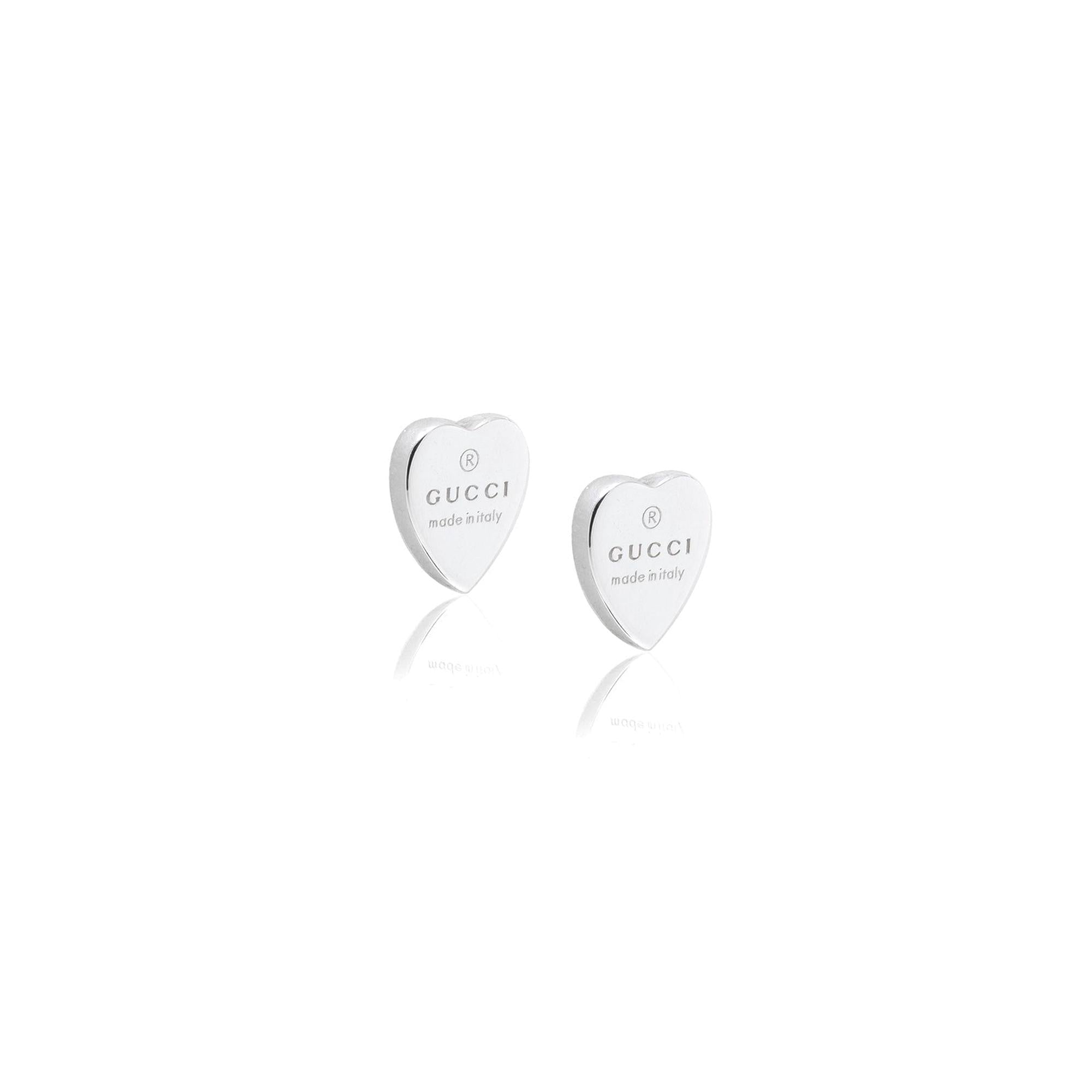 Gucci Trademark Heart Stud Earrings