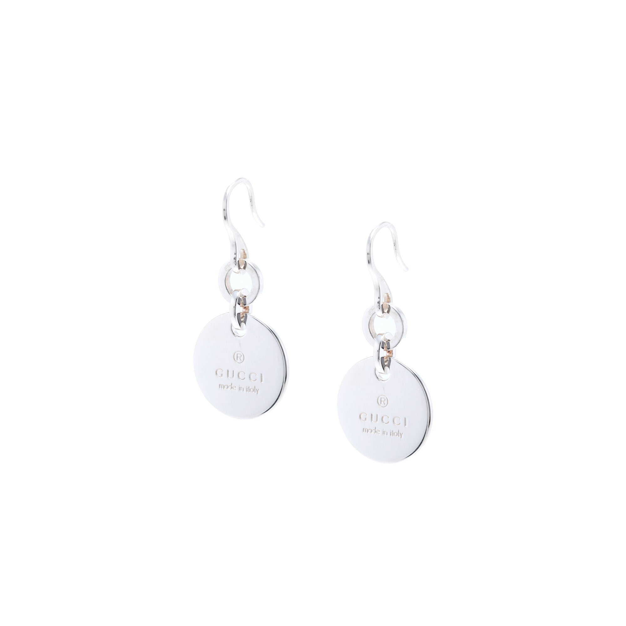 Gucci Trademark Round Drop Earrings w/ Box
