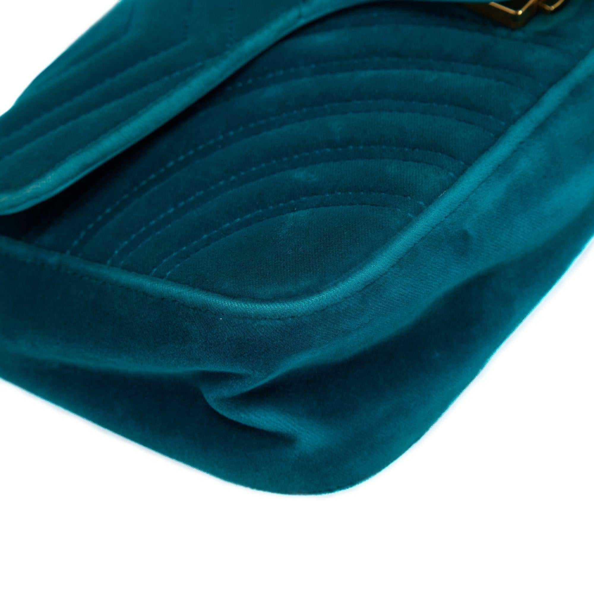 Gucci Velvet Matelasse GG Marmont Small Shoulder Bag