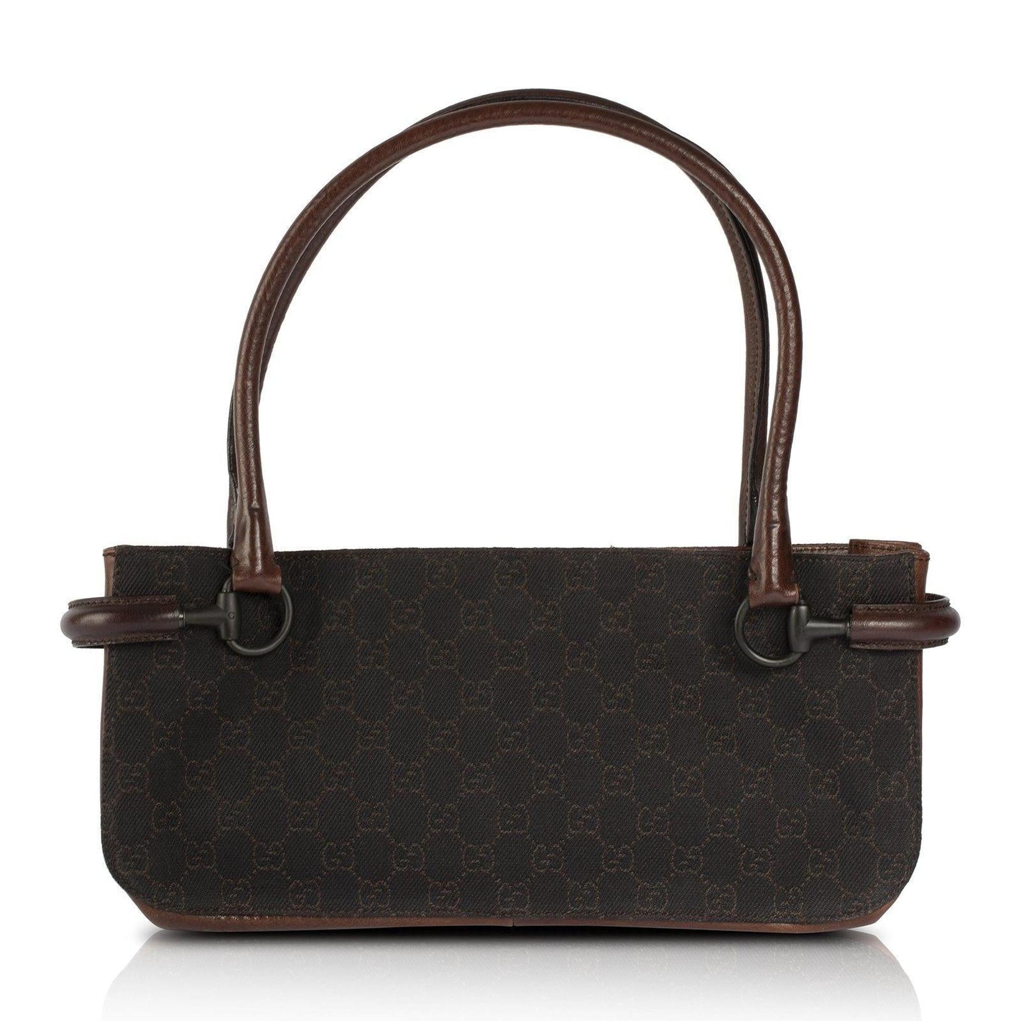 Gucci Vintage GG Canvas Shoulder Bag