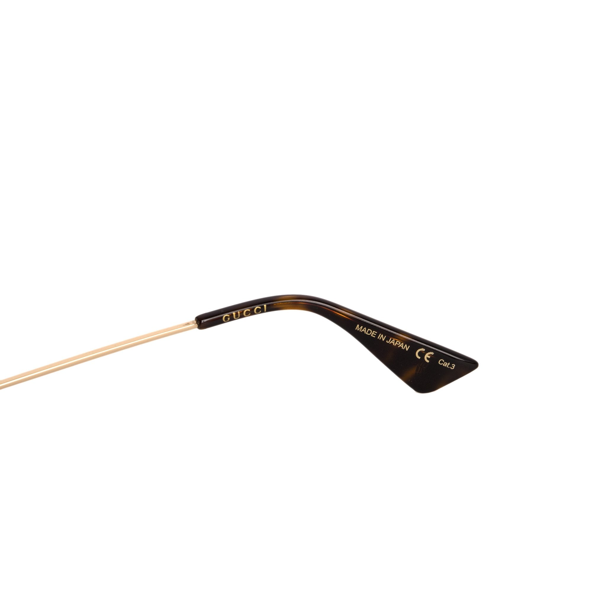 Gucci Web Accent Aviator Sunglasses w/ Case