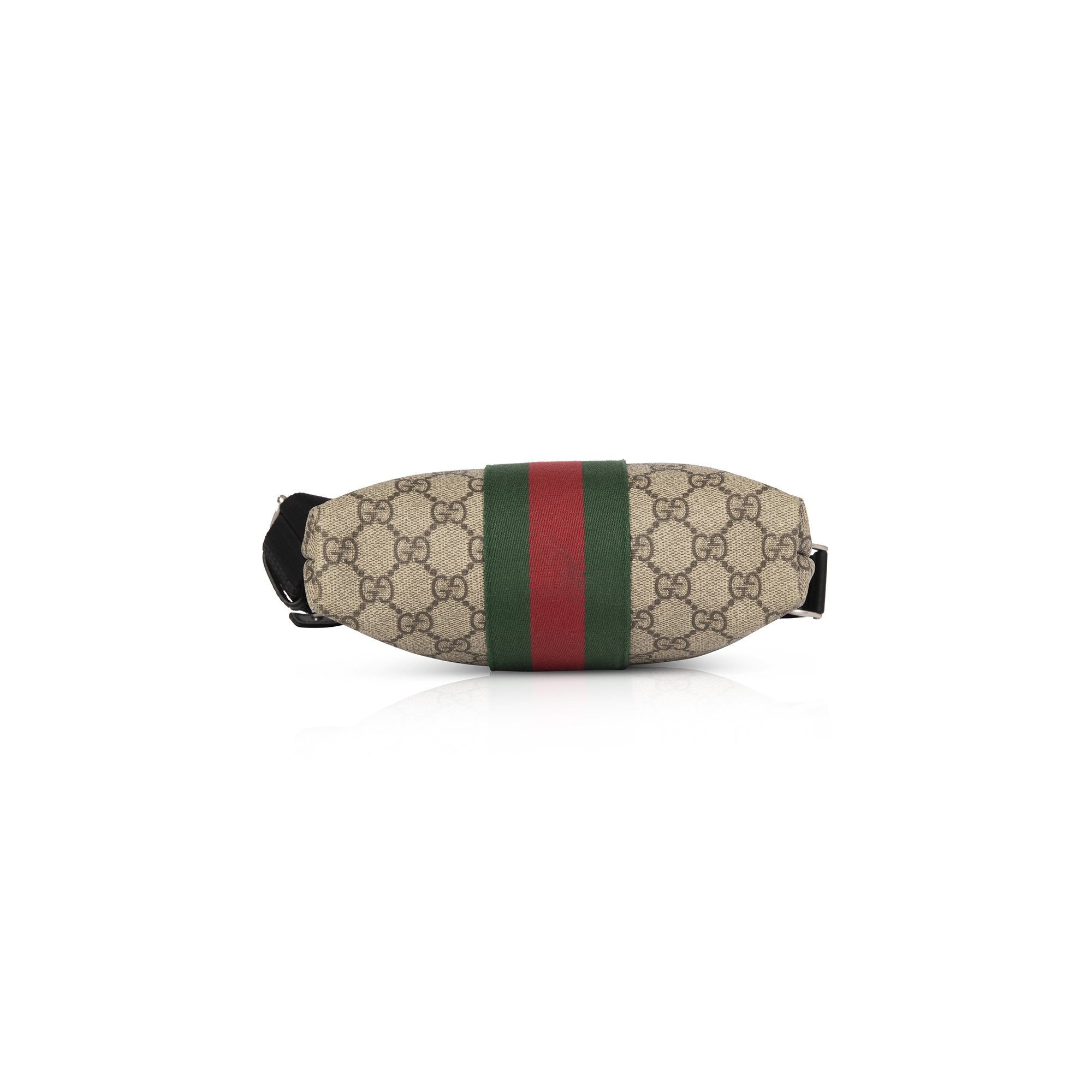 Gucci Web GG Supreme Flat Messenger Bag