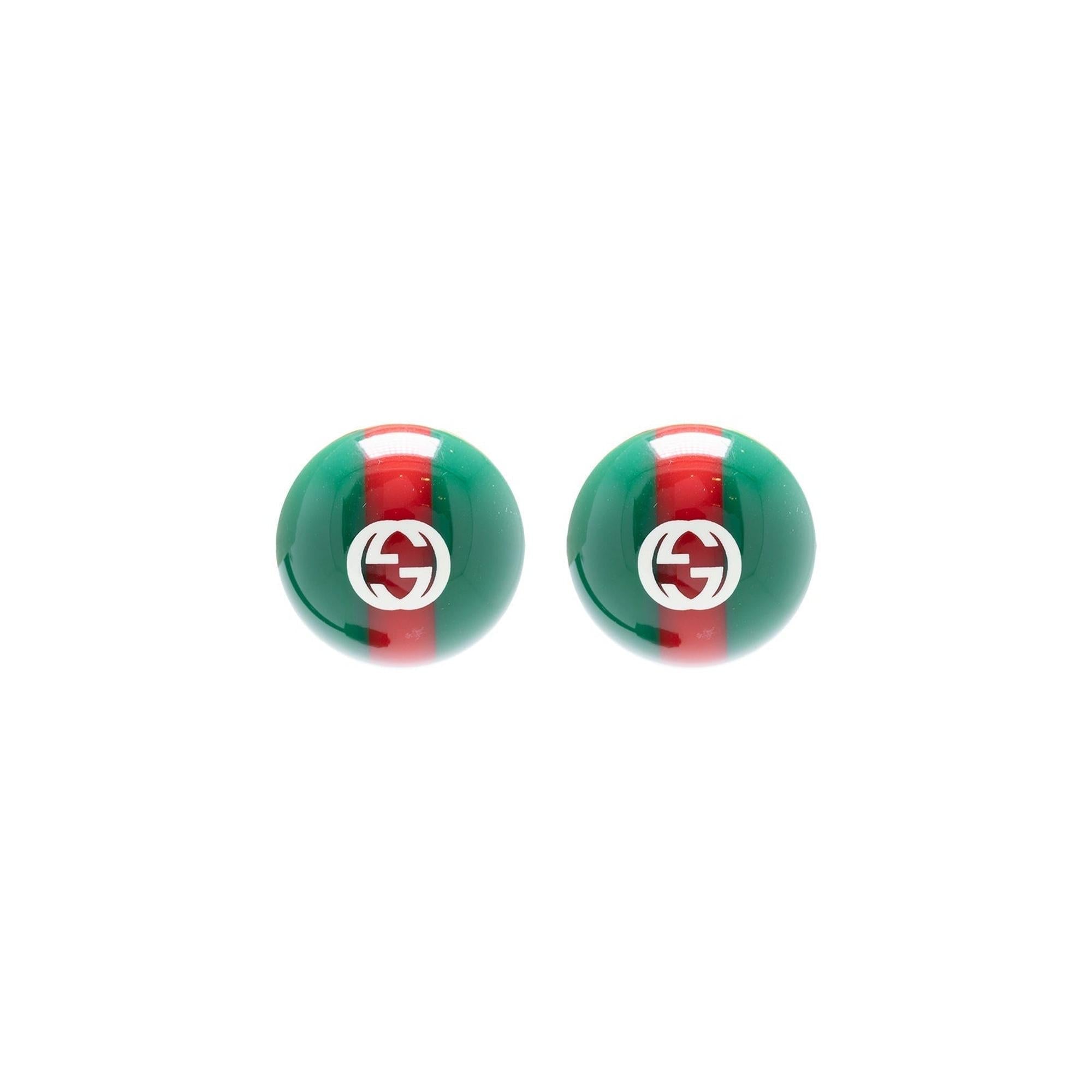 Gucci Web Resin Stud Earrings