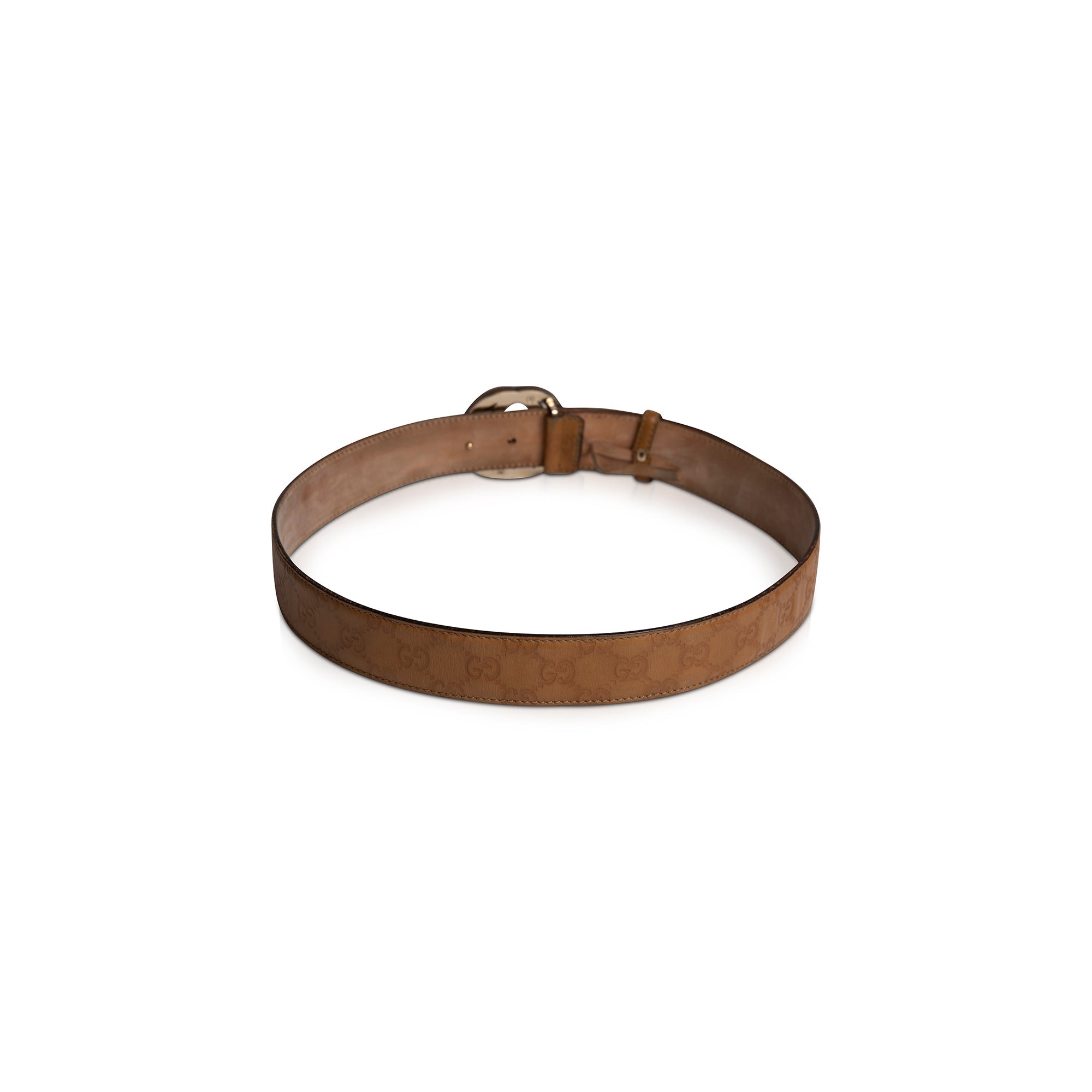 Gucci Wooden Interlocking GG Leather Belt