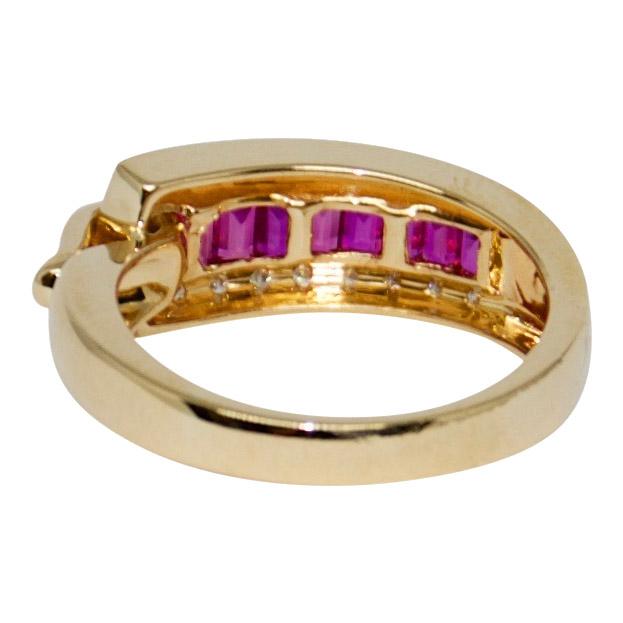 Guy Laroche Ruby and Diamond Ring
