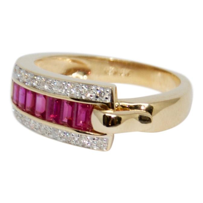 Guy Laroche Ruby and Diamond Ring