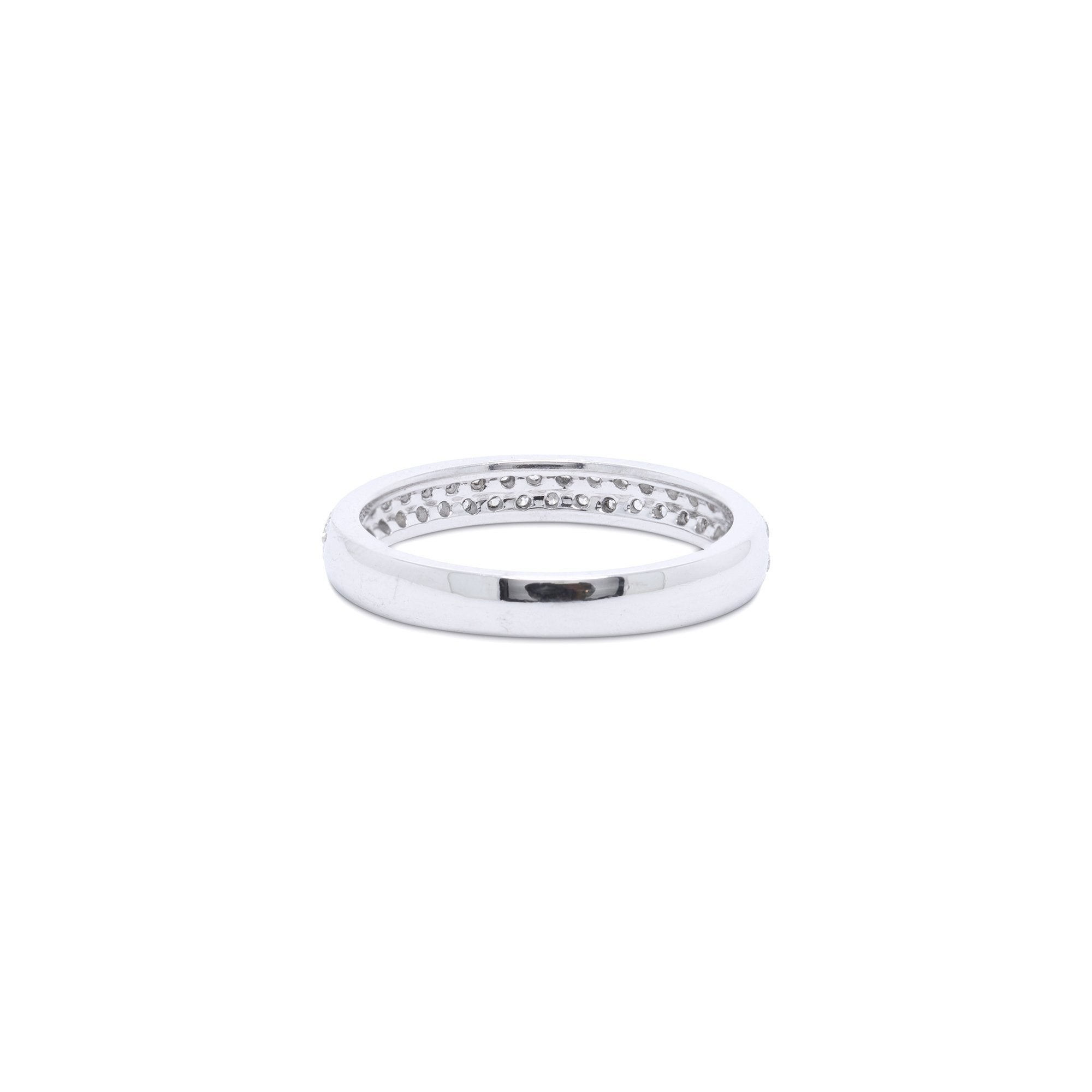 Half-Circle Diamond Wedding Band Ring