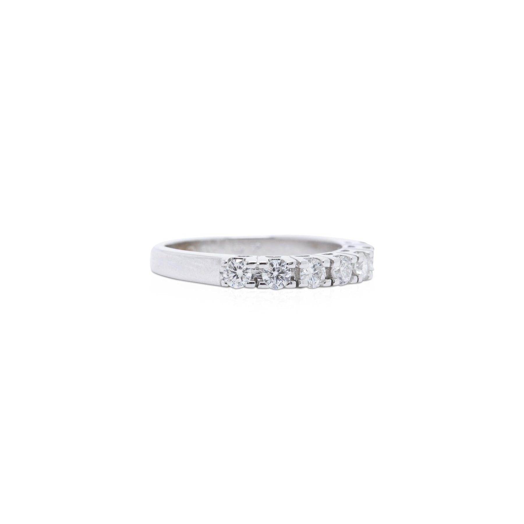 Half-Circle Diamond Wedding Band Ring