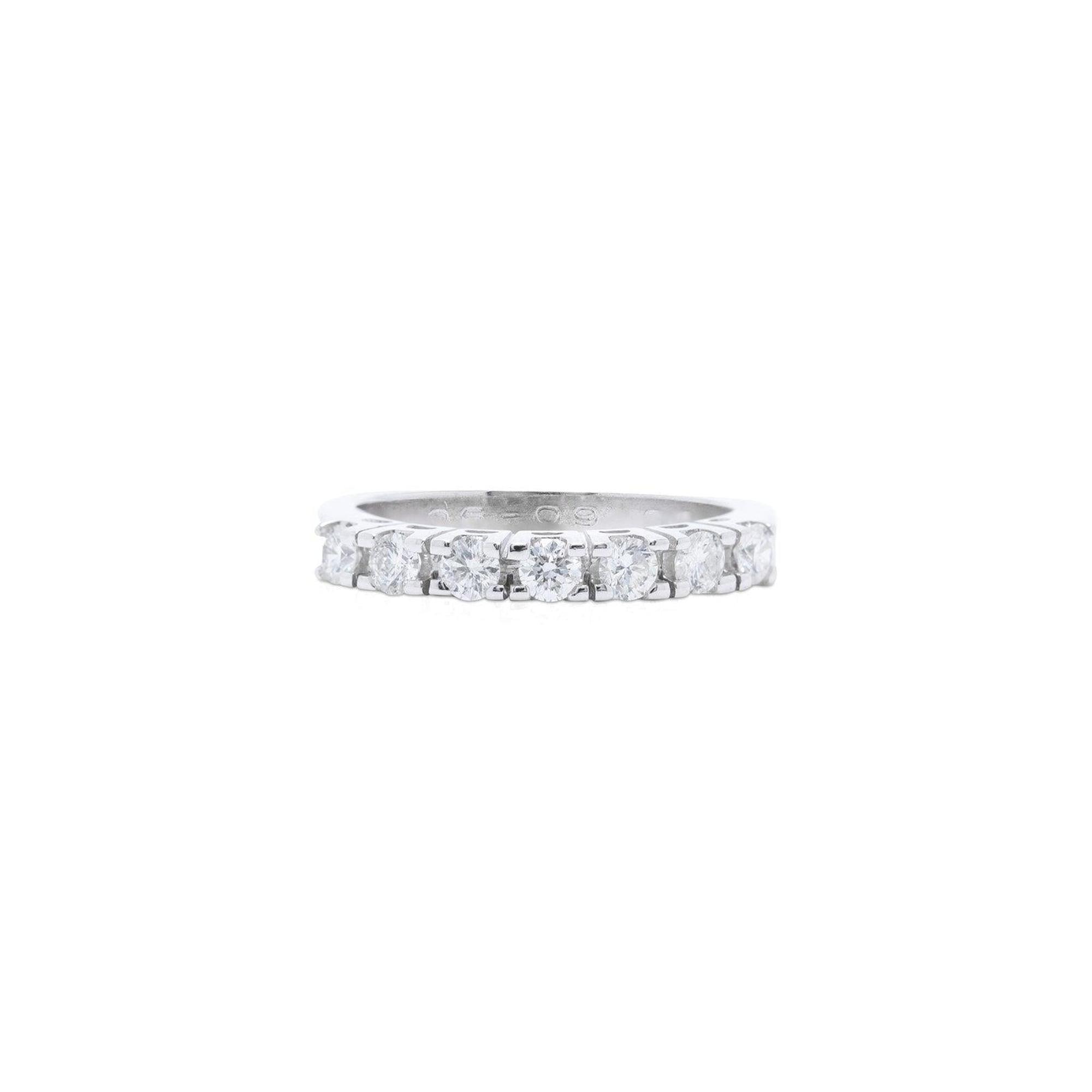 Half-Circle Diamond Wedding Band Ring
