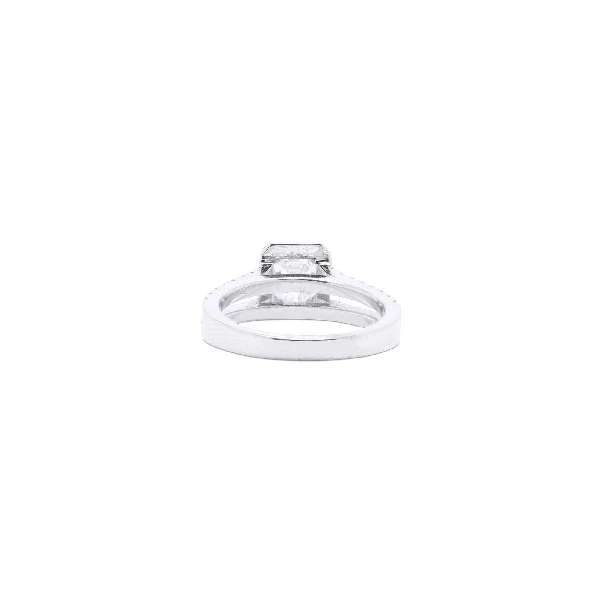 Halo Design 1.11 ct. Emerald Cut Diamond Engagement Ring
