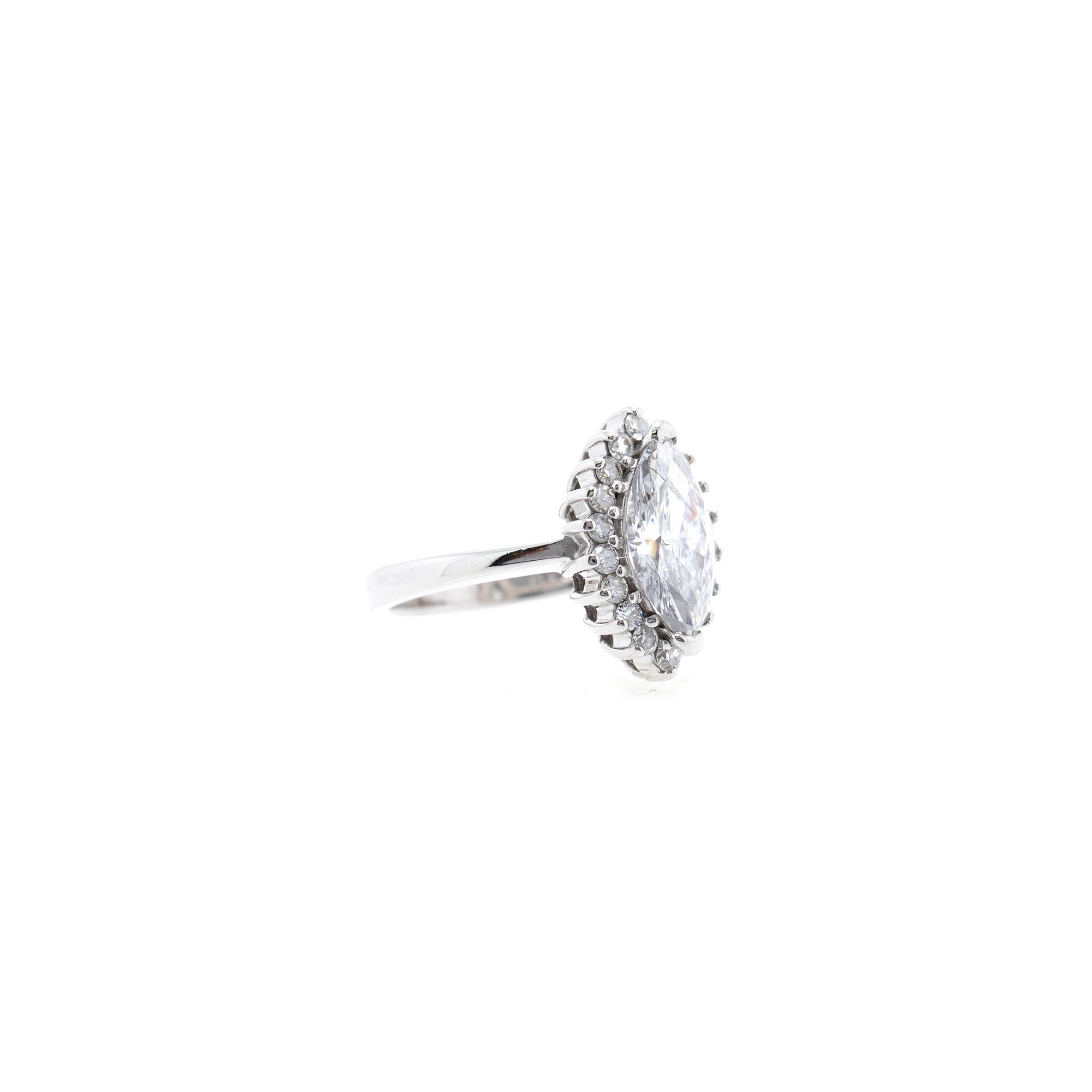 Halo Design 1.58 ct. Marquise Cut Diamond Ring