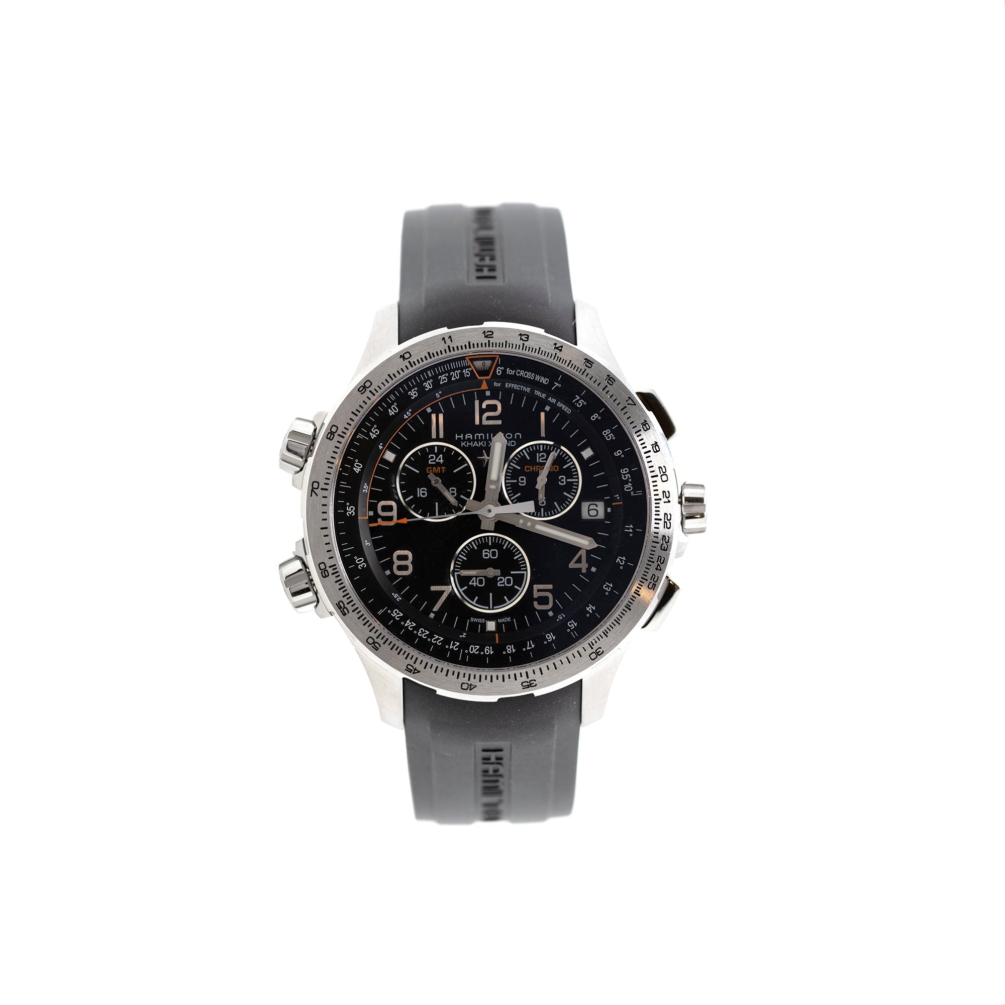 Hamilton Khaki Aviation X-Wind GMT Chronograph Watch w/ Box & Papers