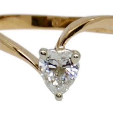 Heart Shaped Diamond Solitaire Ring