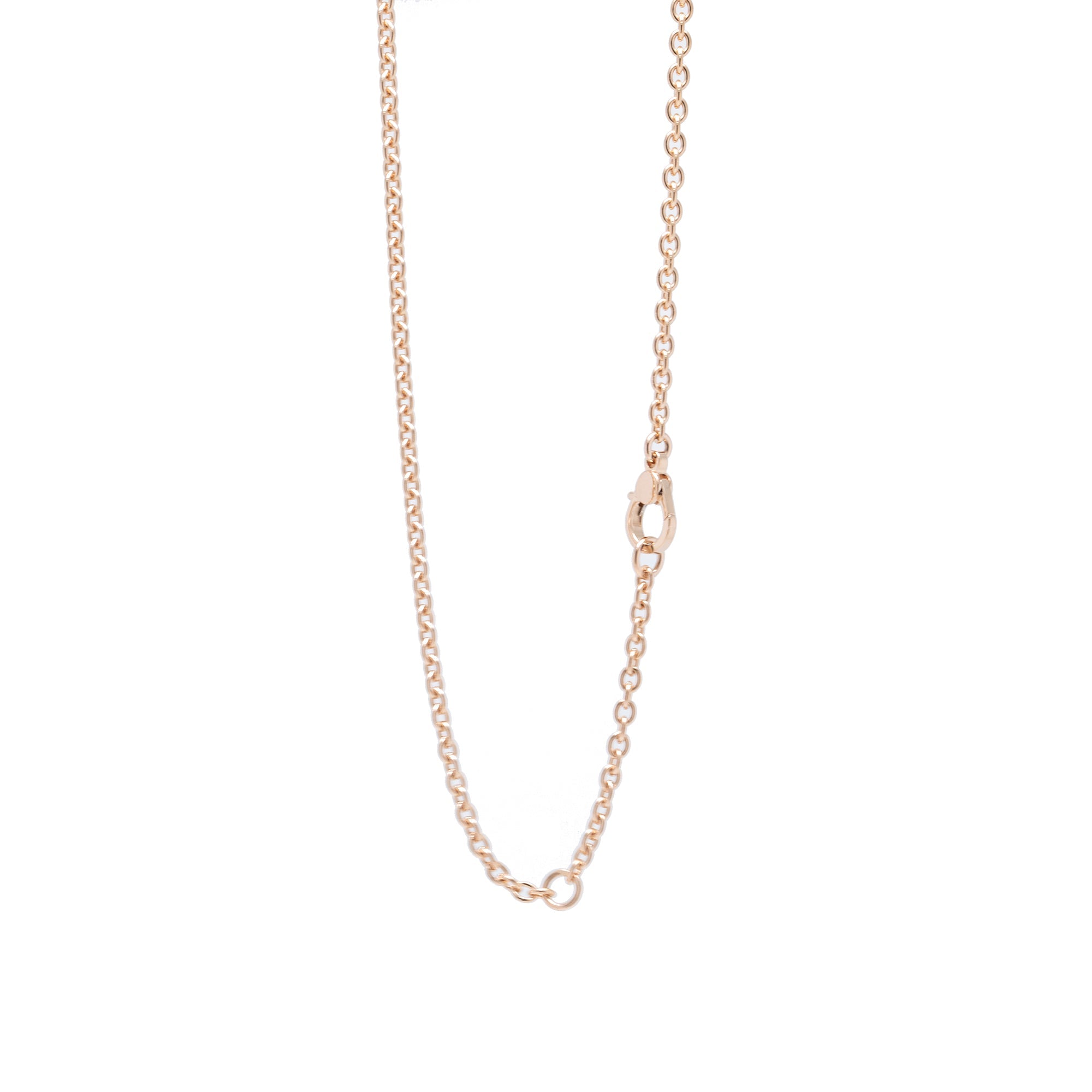 Hermes 18k Rose Gold Black Spinel Finesse Lariat Necklace w/ Box