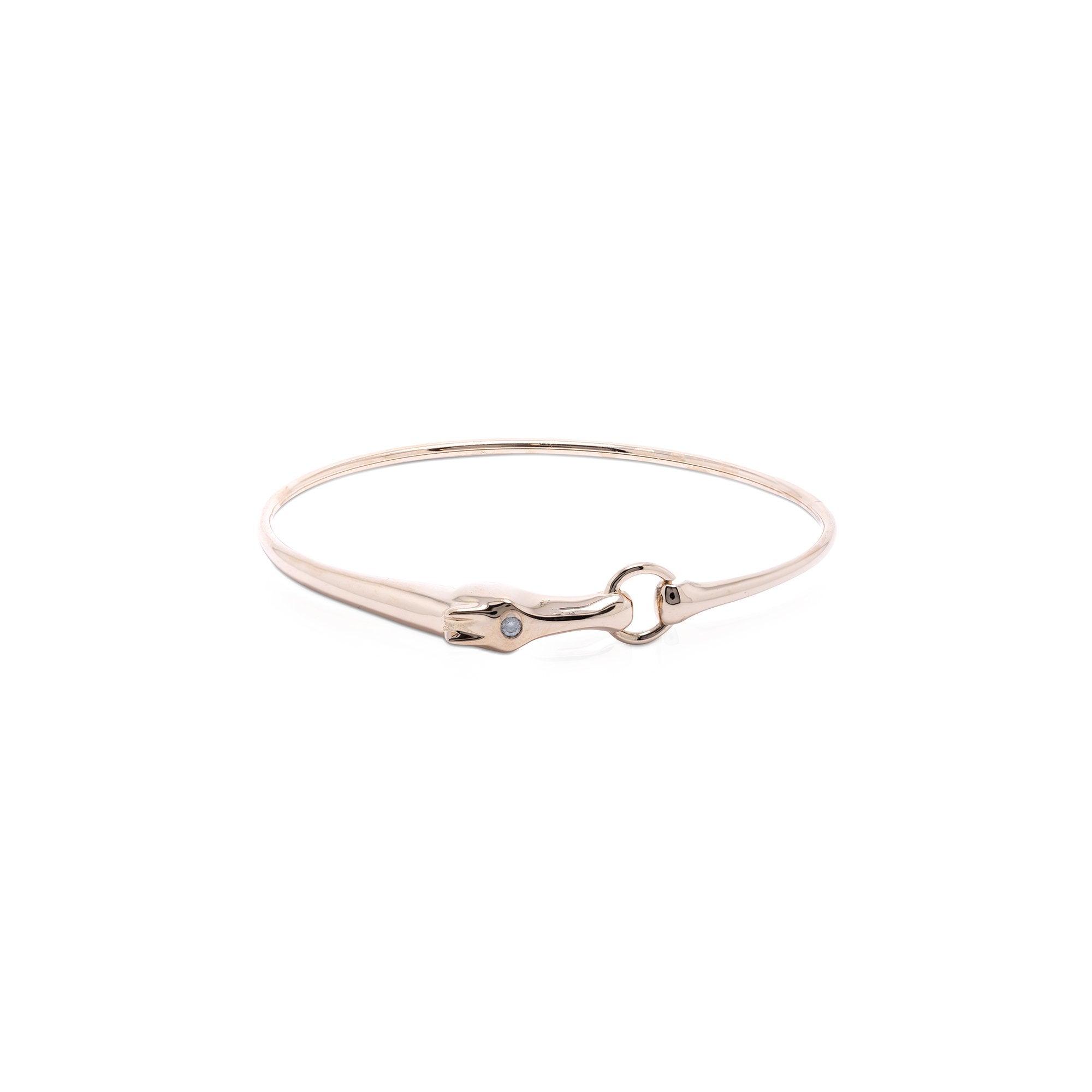 Hermes 18k Rose Gold Diamond Galop Bracelet