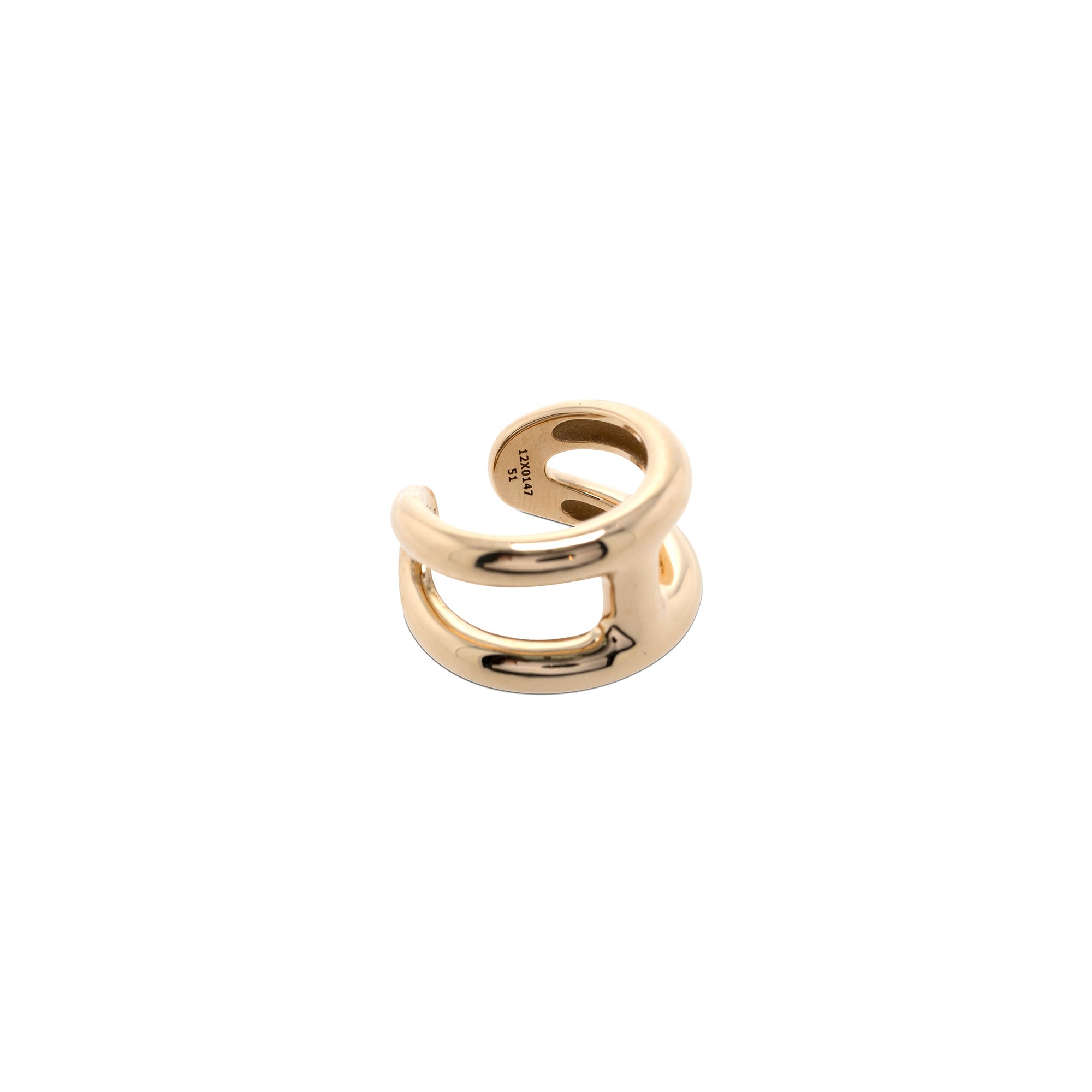 Hermes 18k Yellow Gold Osmose Ring