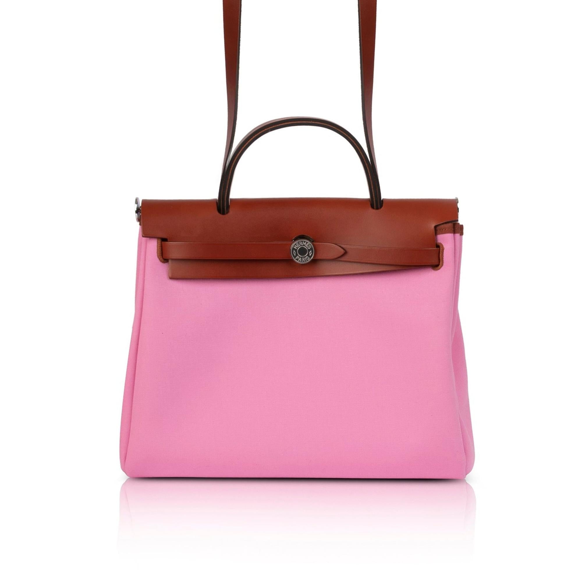 Hermes 2020 Toile Officier & Vache Hunter Herbag Zip Retourne 31 w/ Box & Receipt