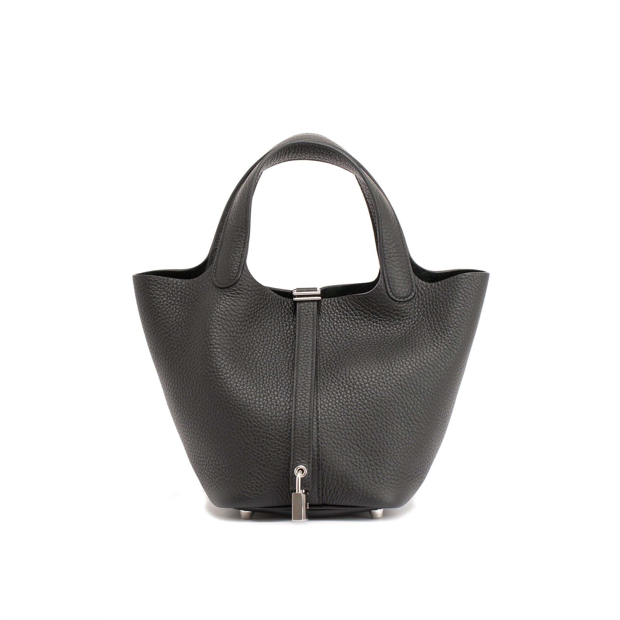 Hermes 2021 Black Taurillon Clemence Picotin Lock 18 w/ Box