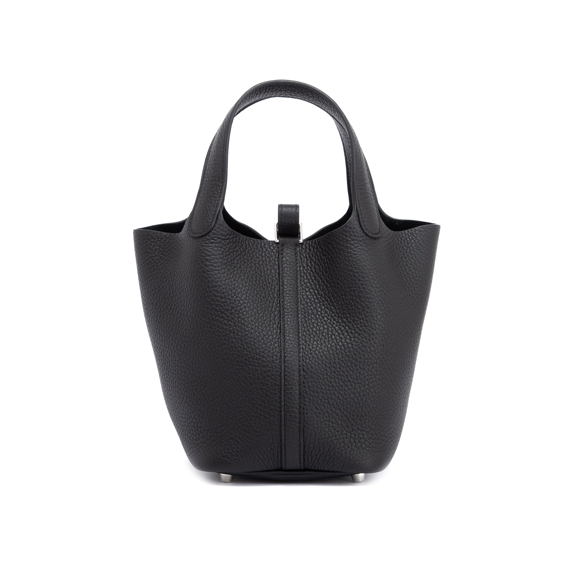 Hermes 2021 Black Taurillon Clemence Picotin Lock 18 w/ Box