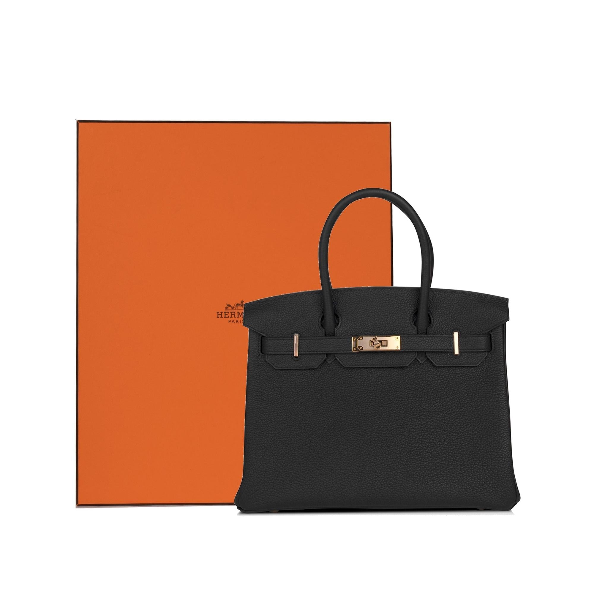 Hermes 2021 Black Togo Birkin 30 w/ Box